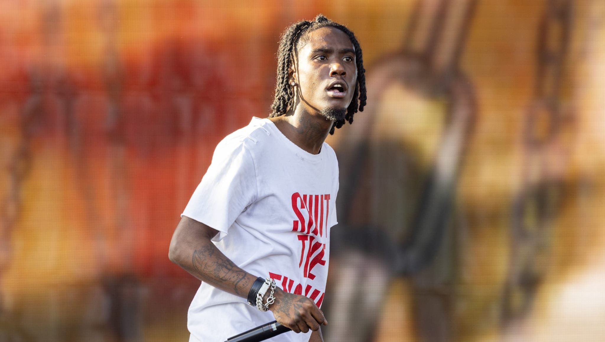 OsamaSon performs during the 2025 Lyrical Lemonade Summer Smash.