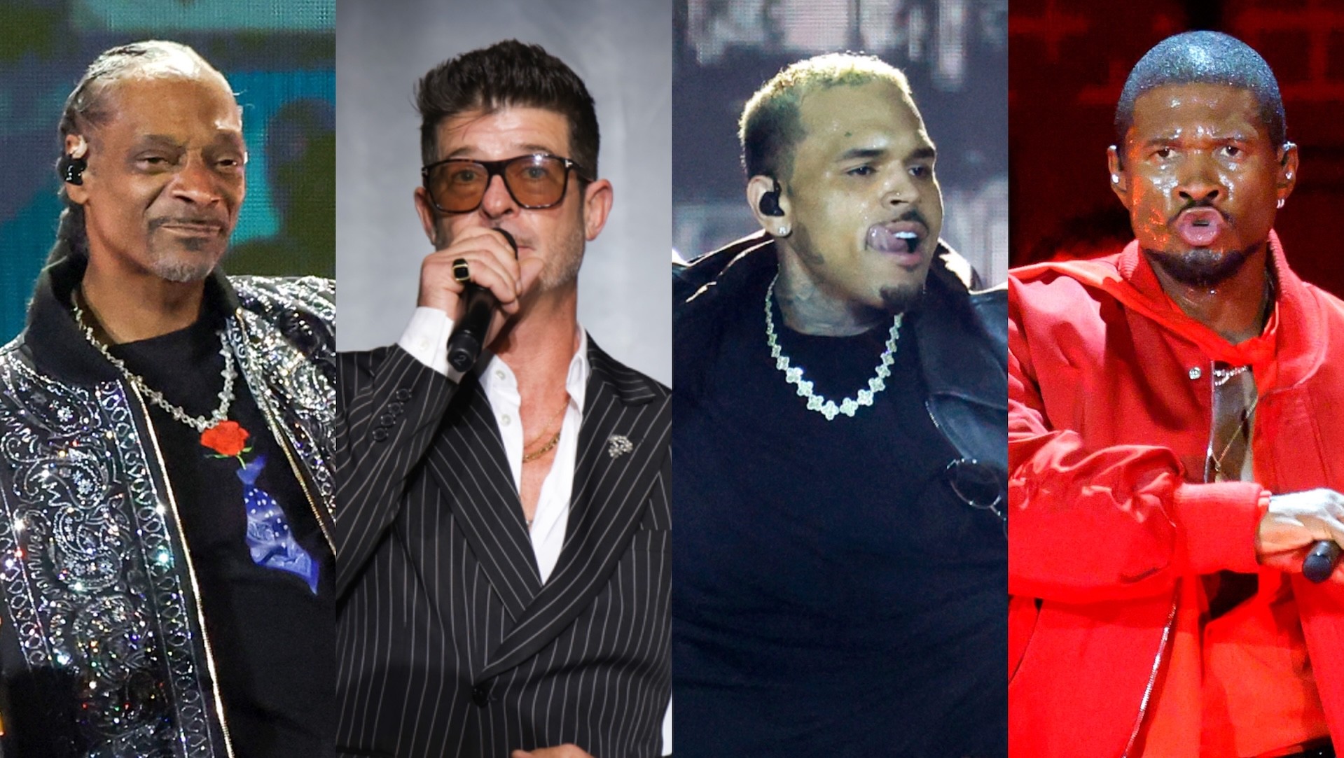 Snoop Dogg, Robin Thicke, Chris Brown, and Usher