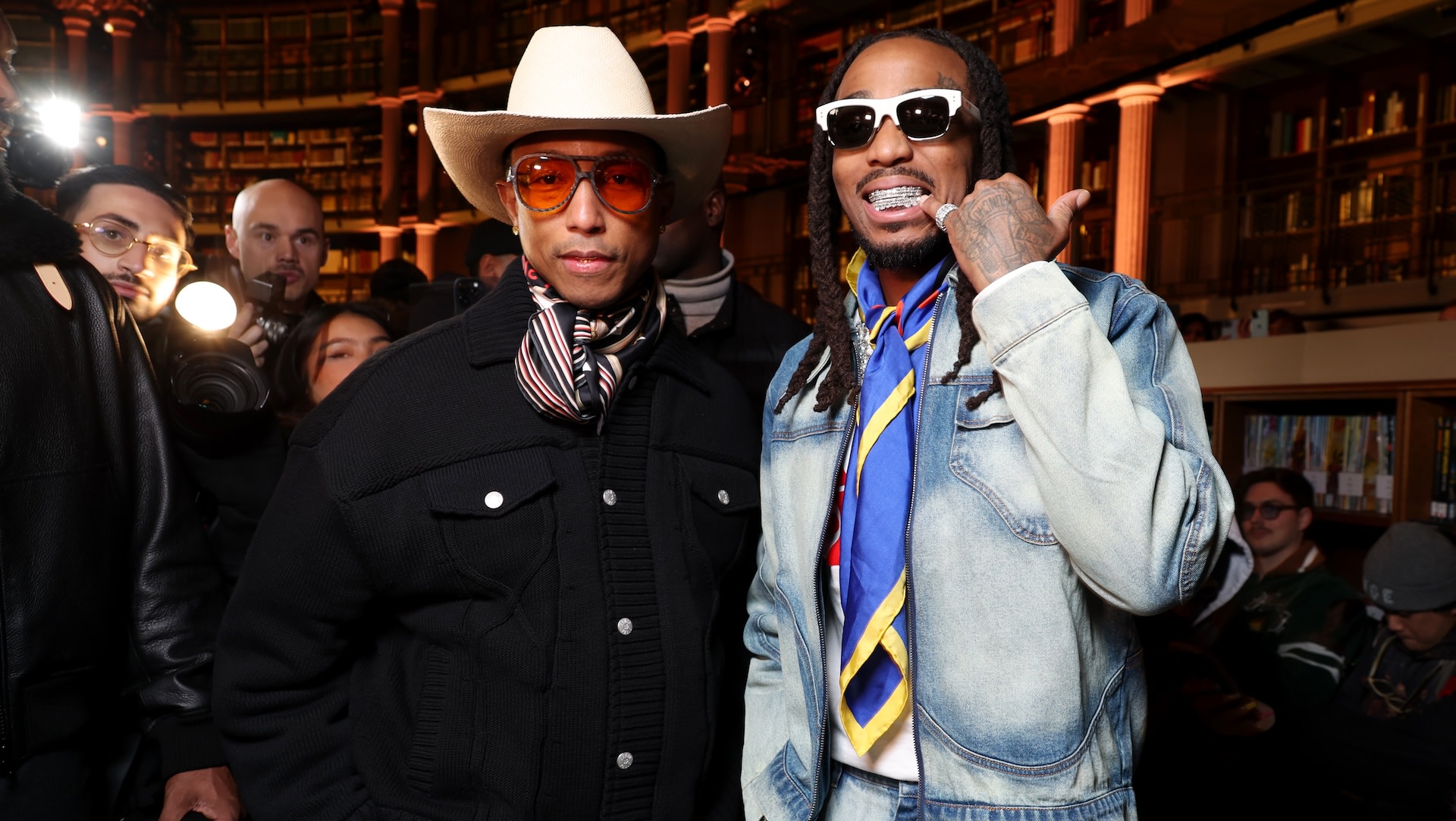 Quavo and Pharrell Williams Debut New Song “Hit-A-Lik” at Louis Vuitton Show