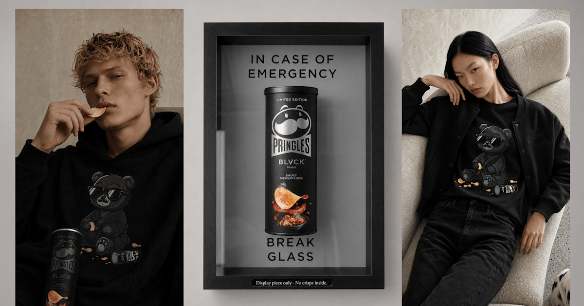 Blvck Paris Made an All-Black Pringles Can—and Locked it in an Emergency Break Glass Case