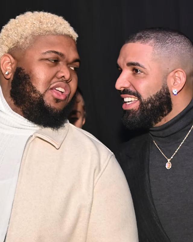 Comedian Druski and Drake attend The Future: A Gentlemans Club at a private location on November 17, 2021 in Atlanta, Georgia.