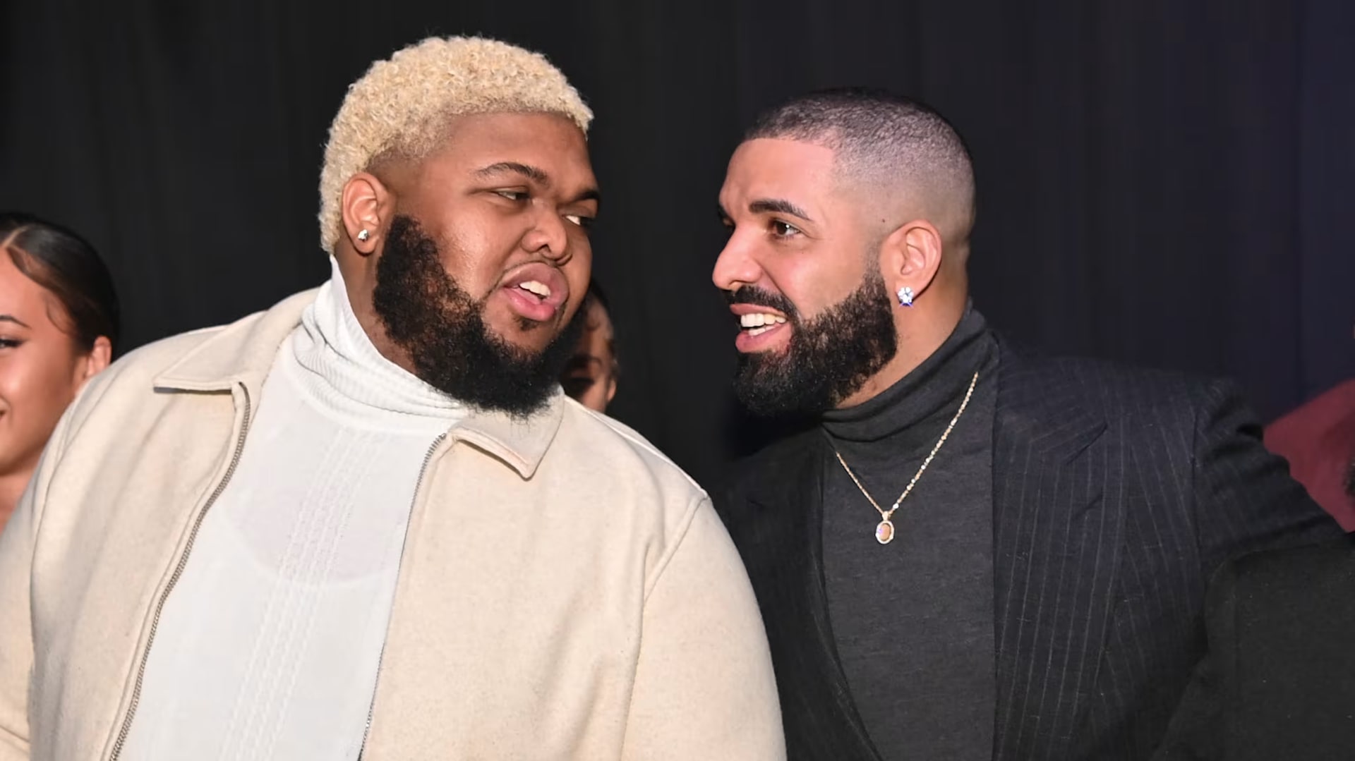 Comedian Druski and Drake attend The Future: A Gentlemans Club at a private location on November 17, 2021 in Atlanta, Georgia.