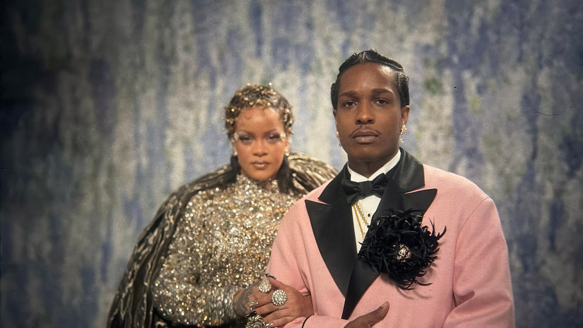 A vintage large format camera in combination with a digital back was used to create this image) (L-R) Rihanna and A$AP Rocky attend the 2026 Met Gala celebrating "Costume Art" at the Metropolitan Museum of Art on May 04, 2026 in New York City. 