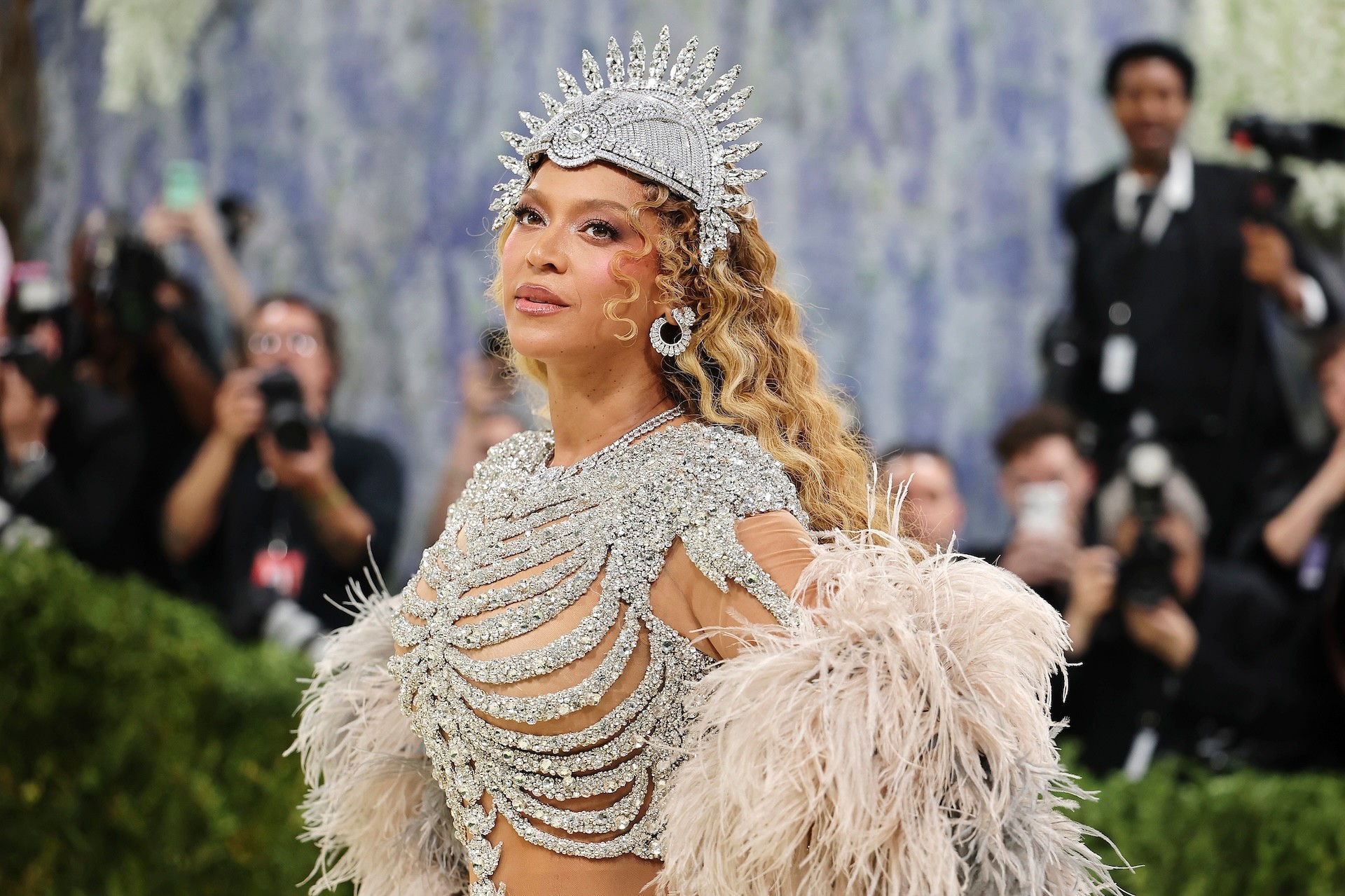 Beyoncé attends the 2026 Met Gala celebrating "Costume Art" at the Metropolitan Museum of Art on May 04, 2026 in New York City. 