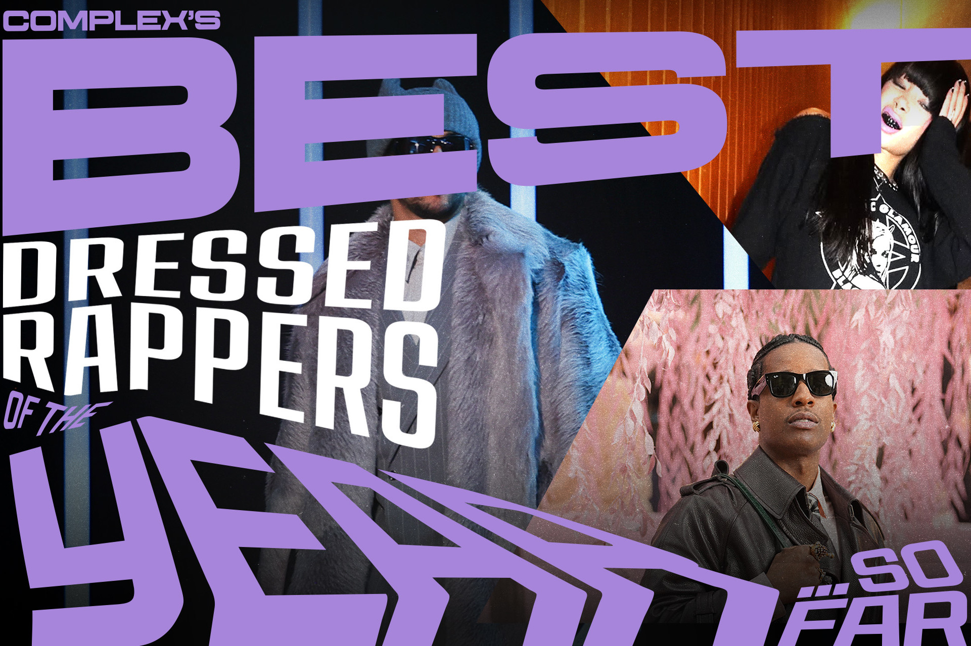 The best dressed rappers of 2026, so far, include Bad Bunny, Molly Santana, and ASAP Rocky.