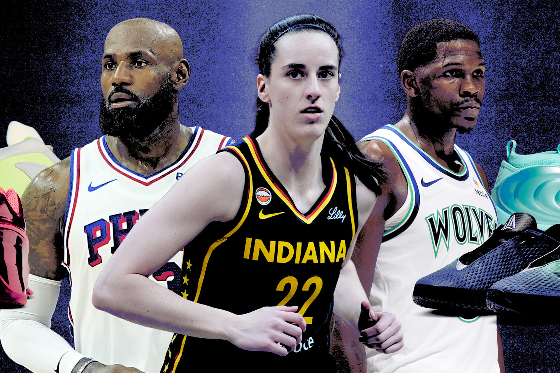 LeBron James, Caitlin Clark, Anthony Edwards, Nike KD 19, Converse Shai 001, Nike Ja 4, Adidas Harden 10