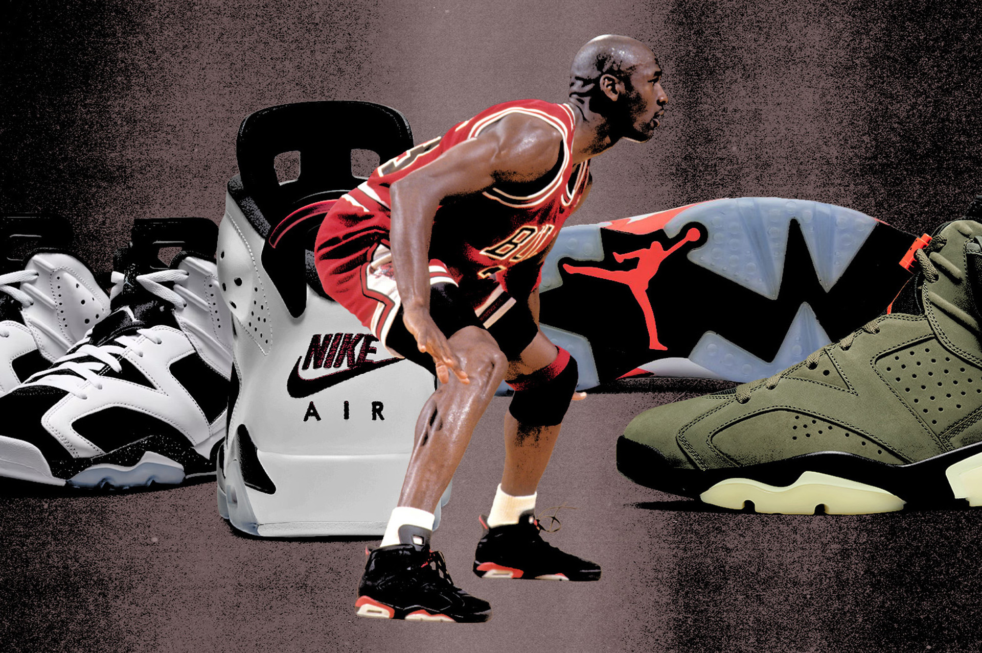Air Jordan 6 'Oreo,' Air Jordan 6 'Carmine,' Air Jordan 6 'White Infrared,' Travis Scott x Air Jordan 6