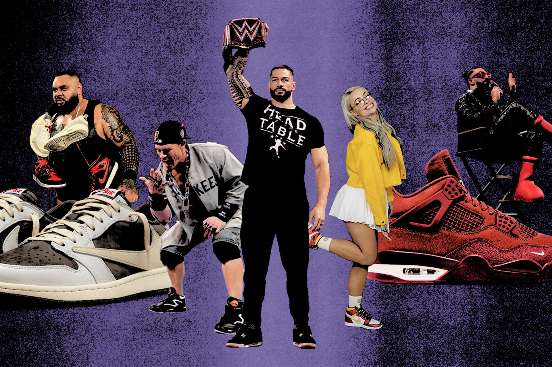 Bronson Reed, John Cena, Roman Reigns, Liv Morgan, Seth Rollins