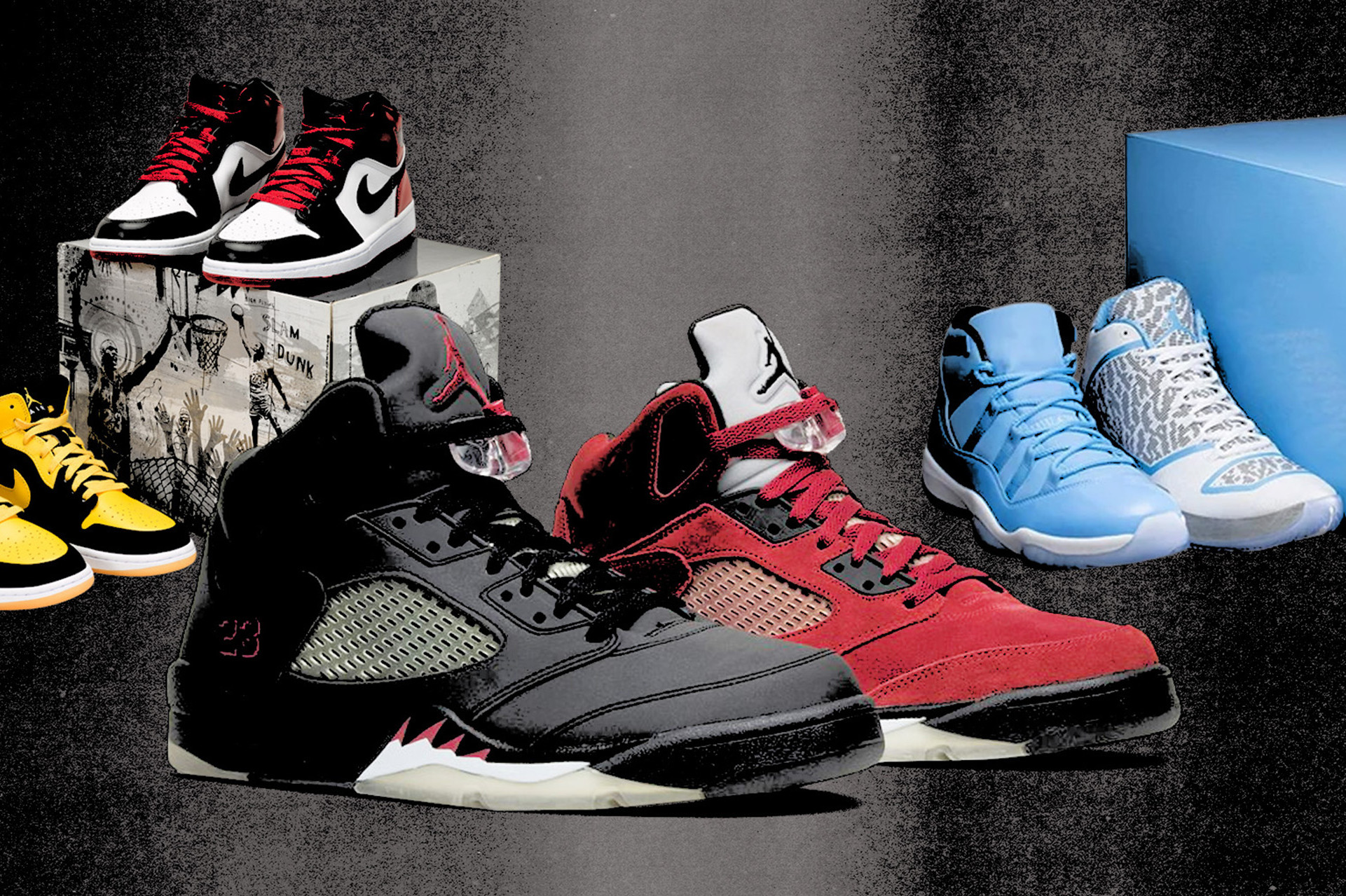 Air Jordan 1 'Old Love New Love,' Air Jordan 5 'Raging Bull,' Air Jordan 11/29 ‘Ultimate Gift of Flight'