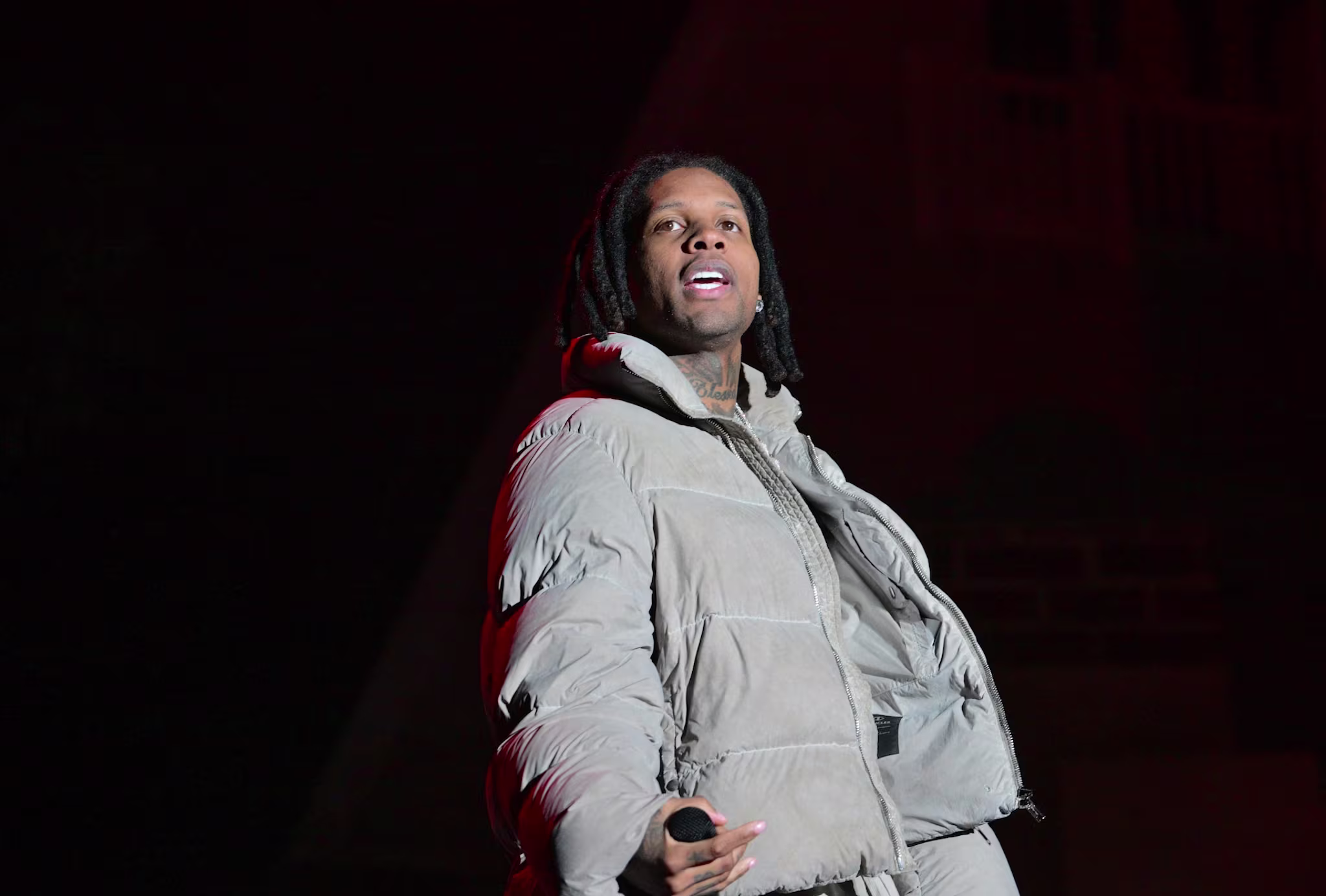 Rapper Lil Durk performs during 2024 Dreamville Music Festival at Dorothea Dix Park on April 7, 2024 in Raleigh, North Carolina. 