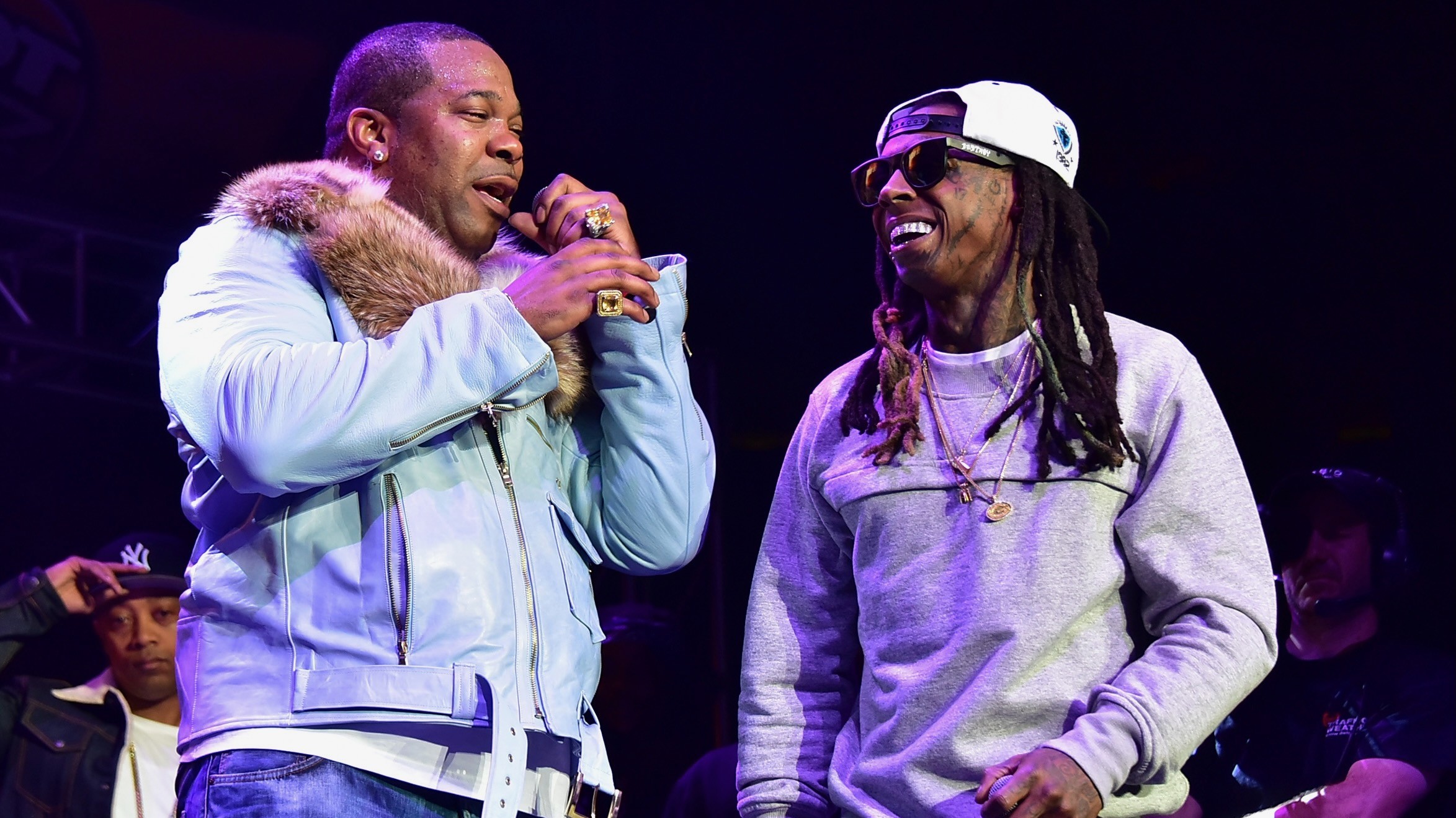 (L-R) Busta Rhymes and Lil Wayne.
