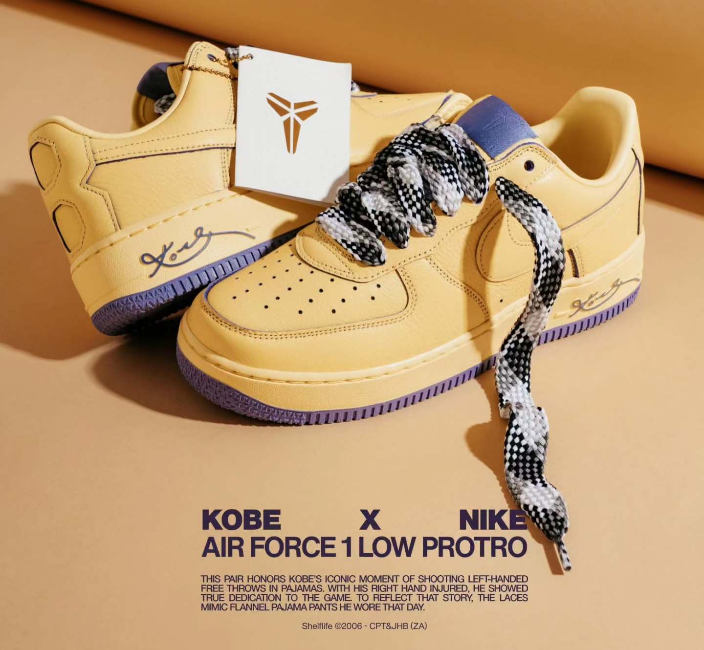 早い者勝ち Nike Air Force 1 Low 'Kobe Bryant' Free Throw Pajamas 202 靴
