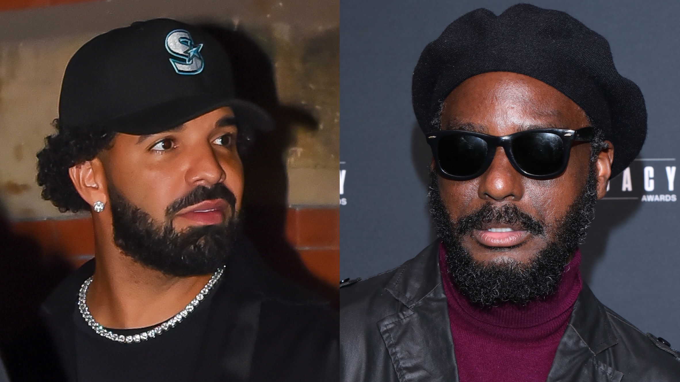 (L-R) Drake and K-Os.