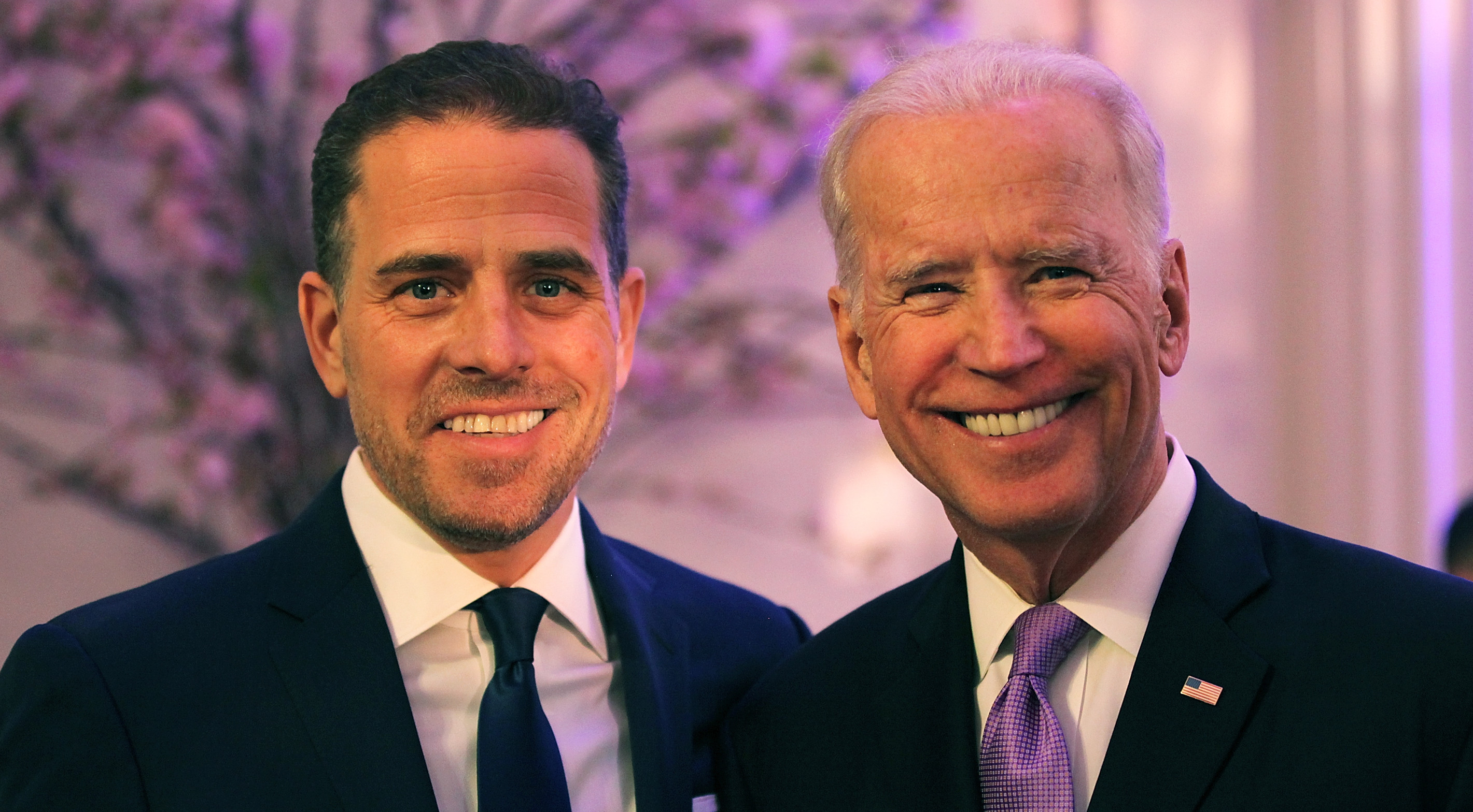 (L-R) Hunter and Joe Biden.