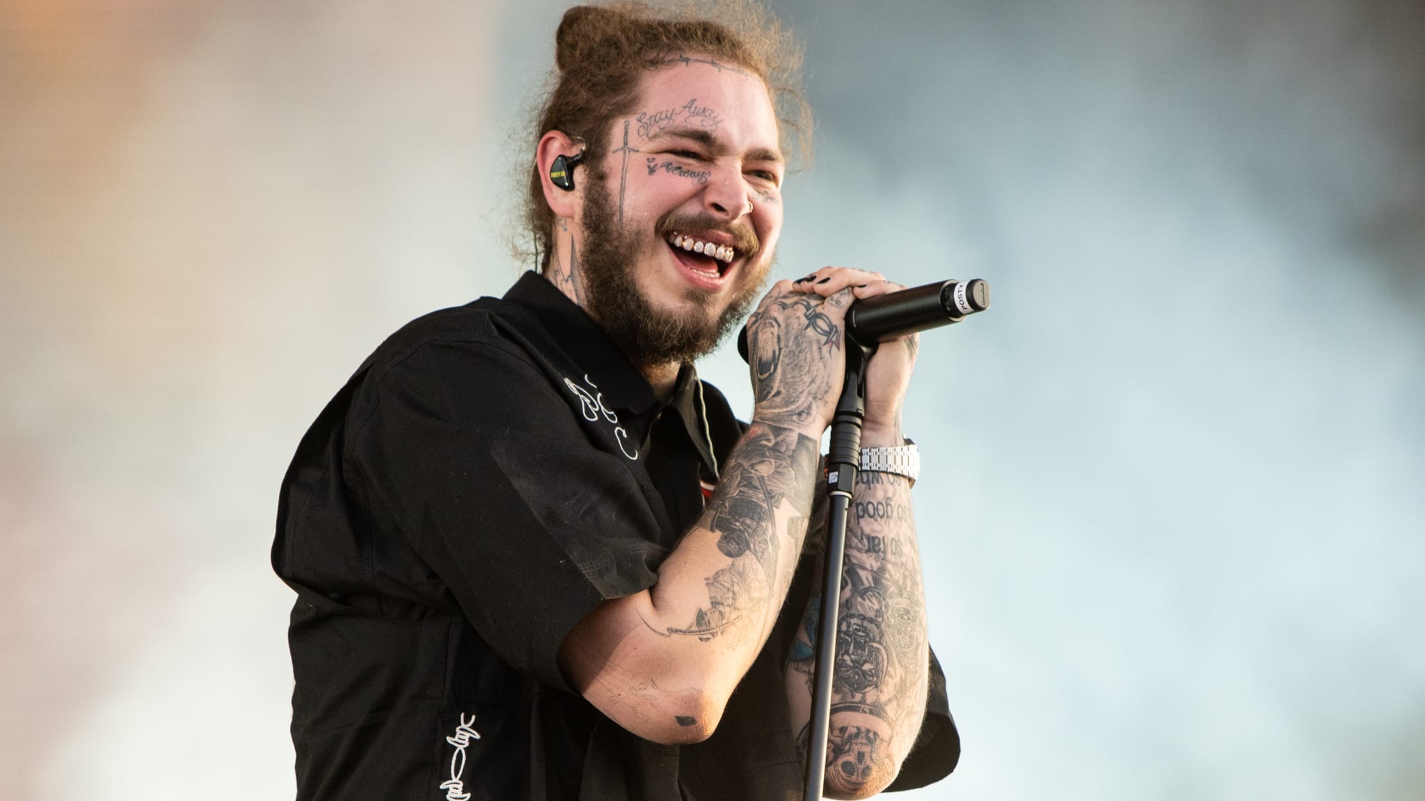 Post Malone performs during Wireless Festival 2018 at Finsbury Park on July 6th, 2018 in London, England.
