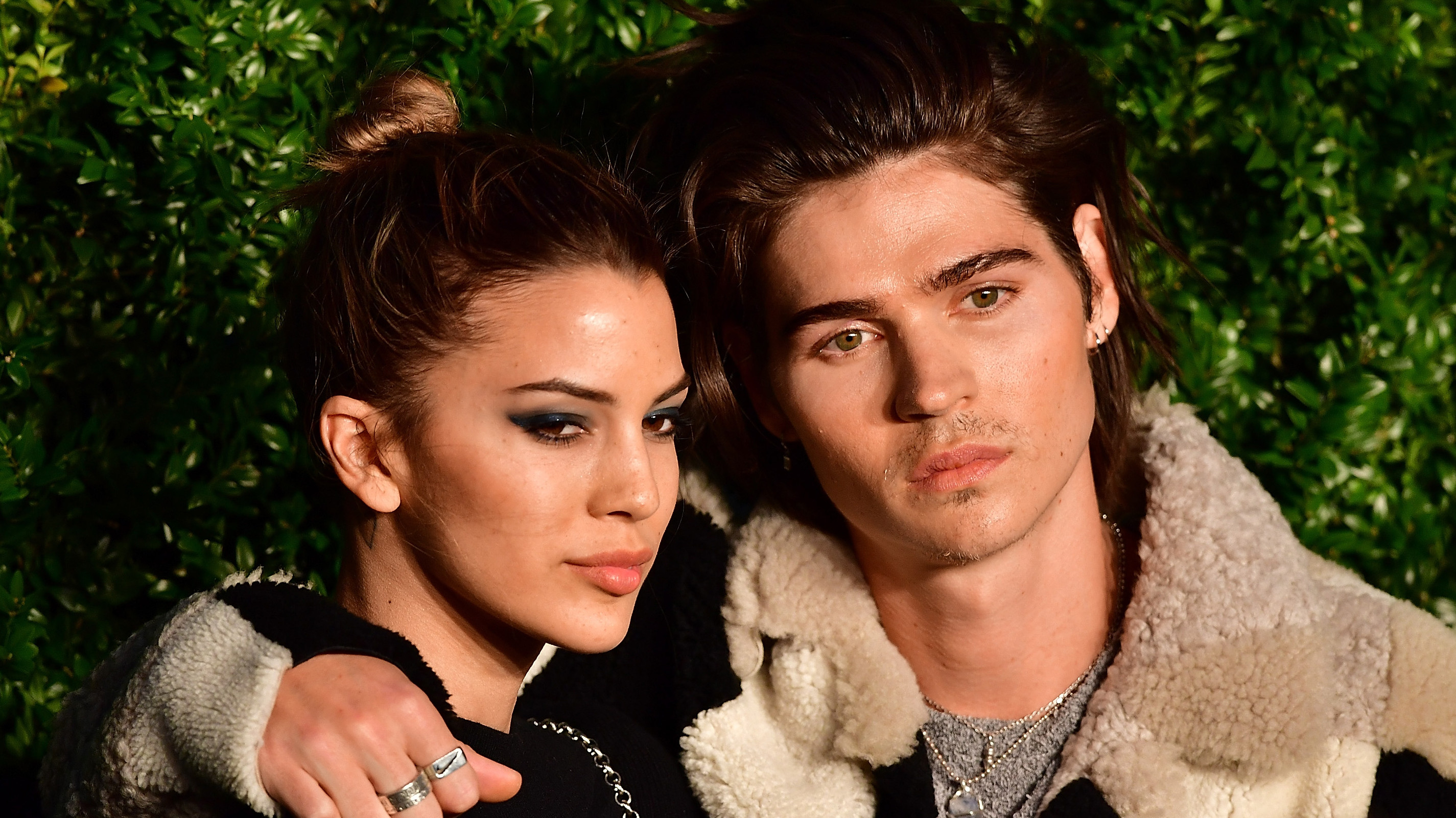 Kenya Kinski-Jones and Will Peltz arrive to Balthazar for the 2017 Tribeca Film Festival Chanel Artists Dinner on April 24, 2017 in New York City. 