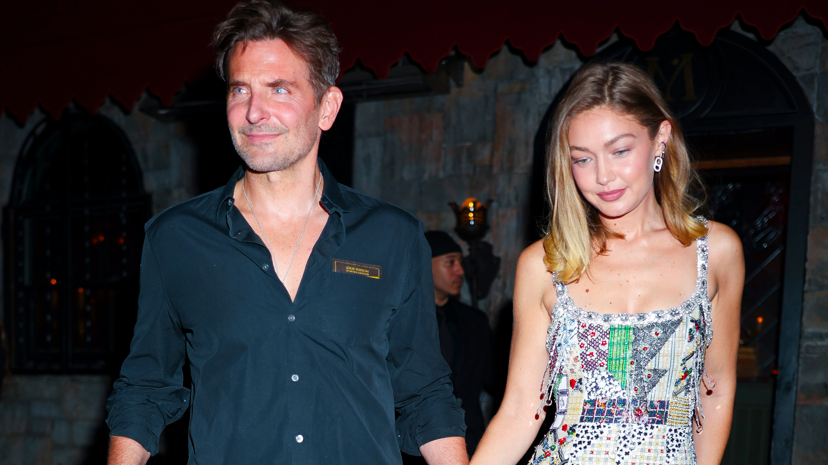 Bradley Cooper and Gigi Hadid attend the Vogue October issue cocktail party.
