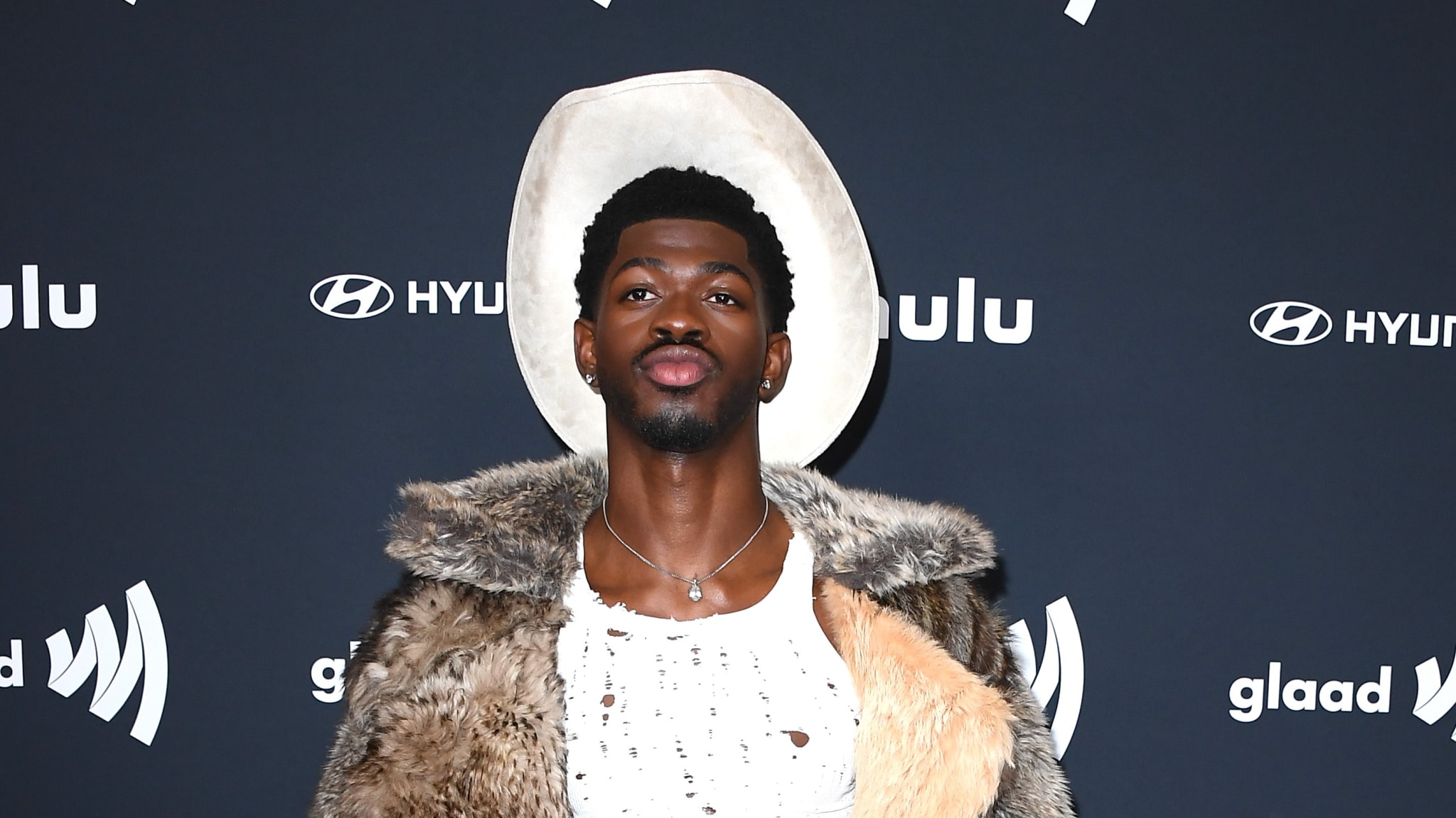 Lil Nas X arrives at the 36th Annual GLAAD Media Awards at The Beverly Hilton on March 27, 2025 in Beverly Hills, California.