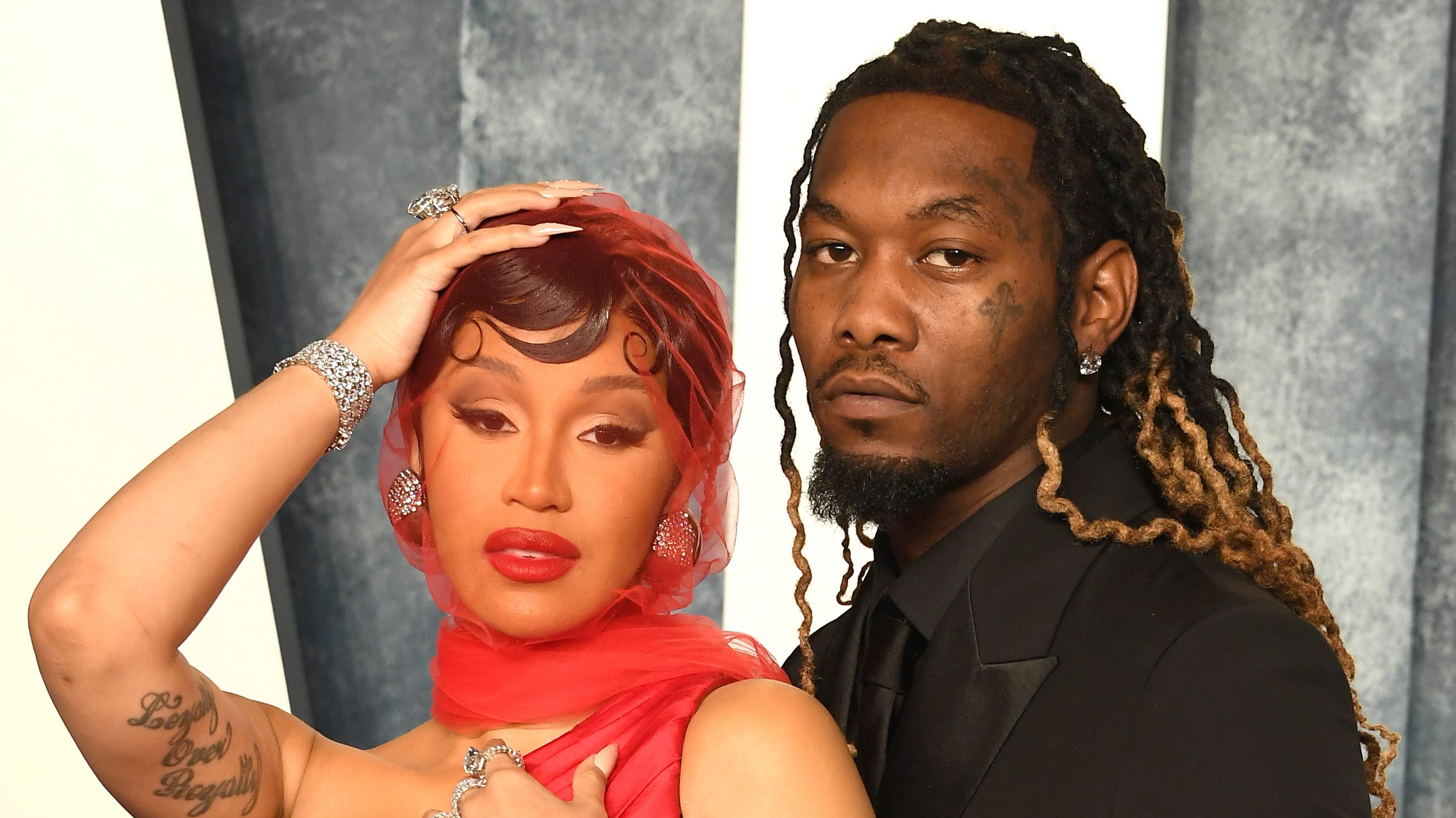 Cardi B, Offset arrives at the Vanity Fair Oscar Party Hosted By Radhika Jones at Wallis Annenberg Center for the Performing Arts on March 12, 2023 in Beverly Hills, California.