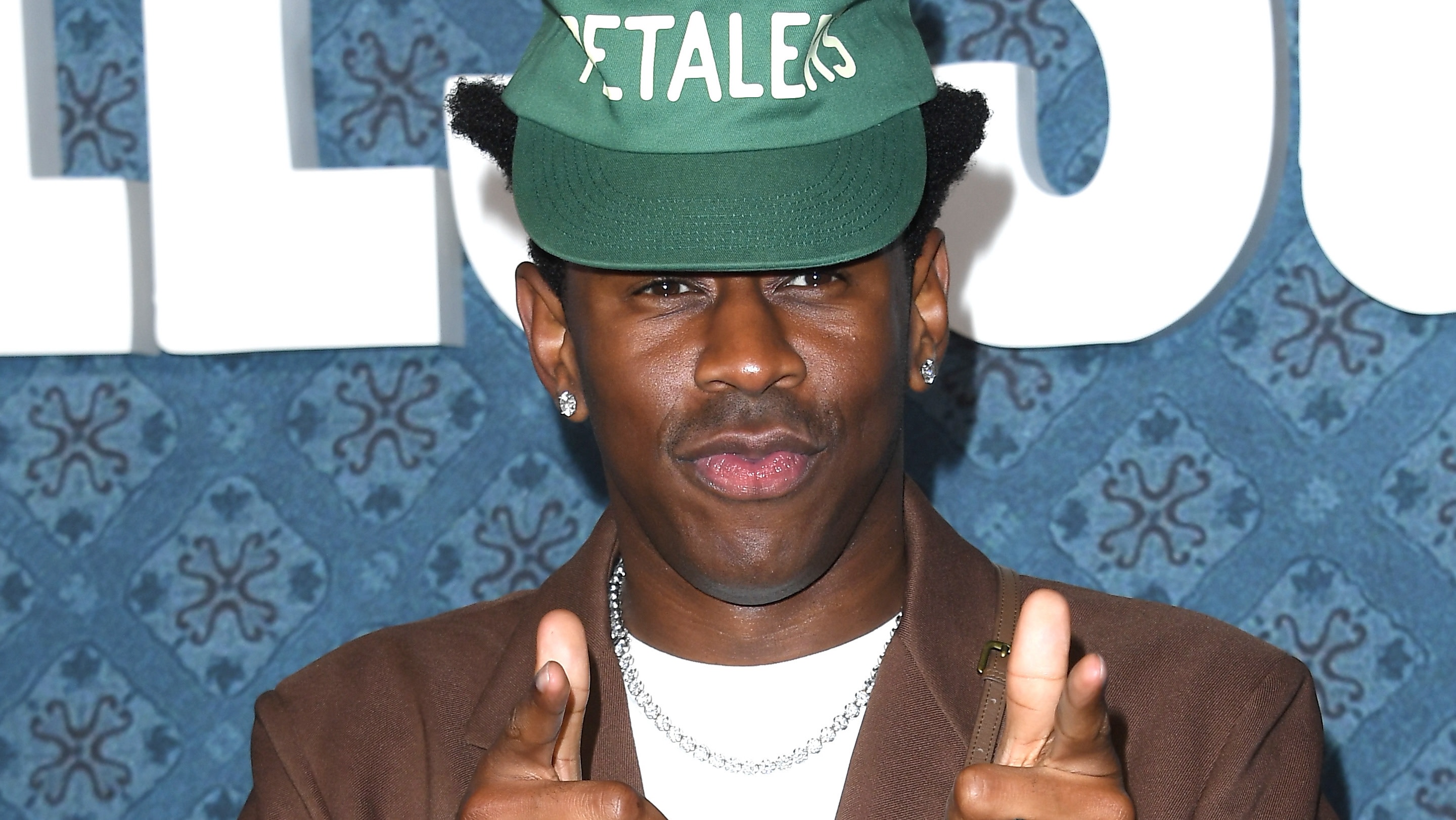 Tyler the Creator arrives at the Premiere Of Netflix's "The Piano Lesson" at The Egyptian Theatre Hollywood on November 19, 2024 in Los Angeles, California. 