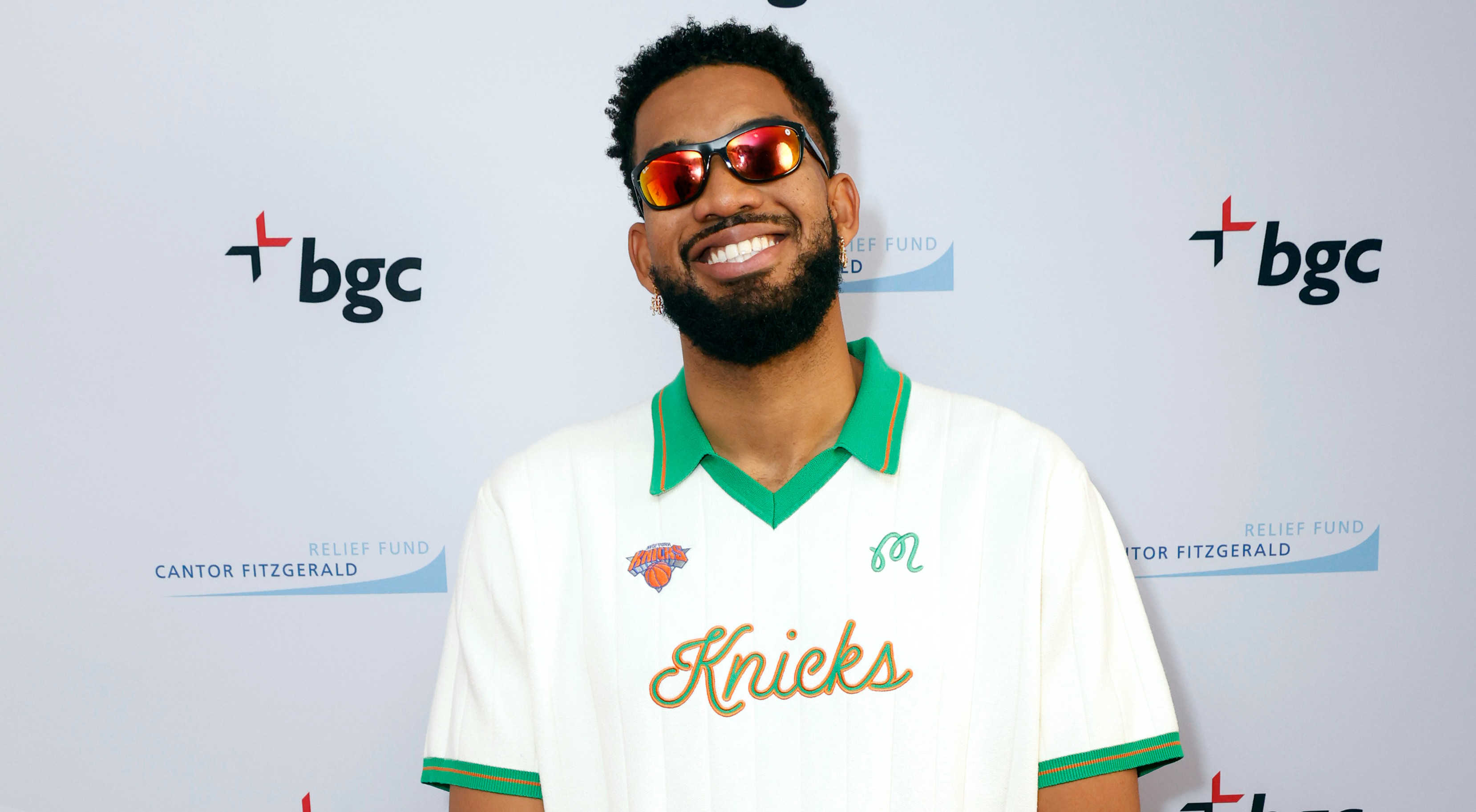 Karl-Anthony Towns Rocks One-of-One Knicks Championship Jacket on 'SNL'