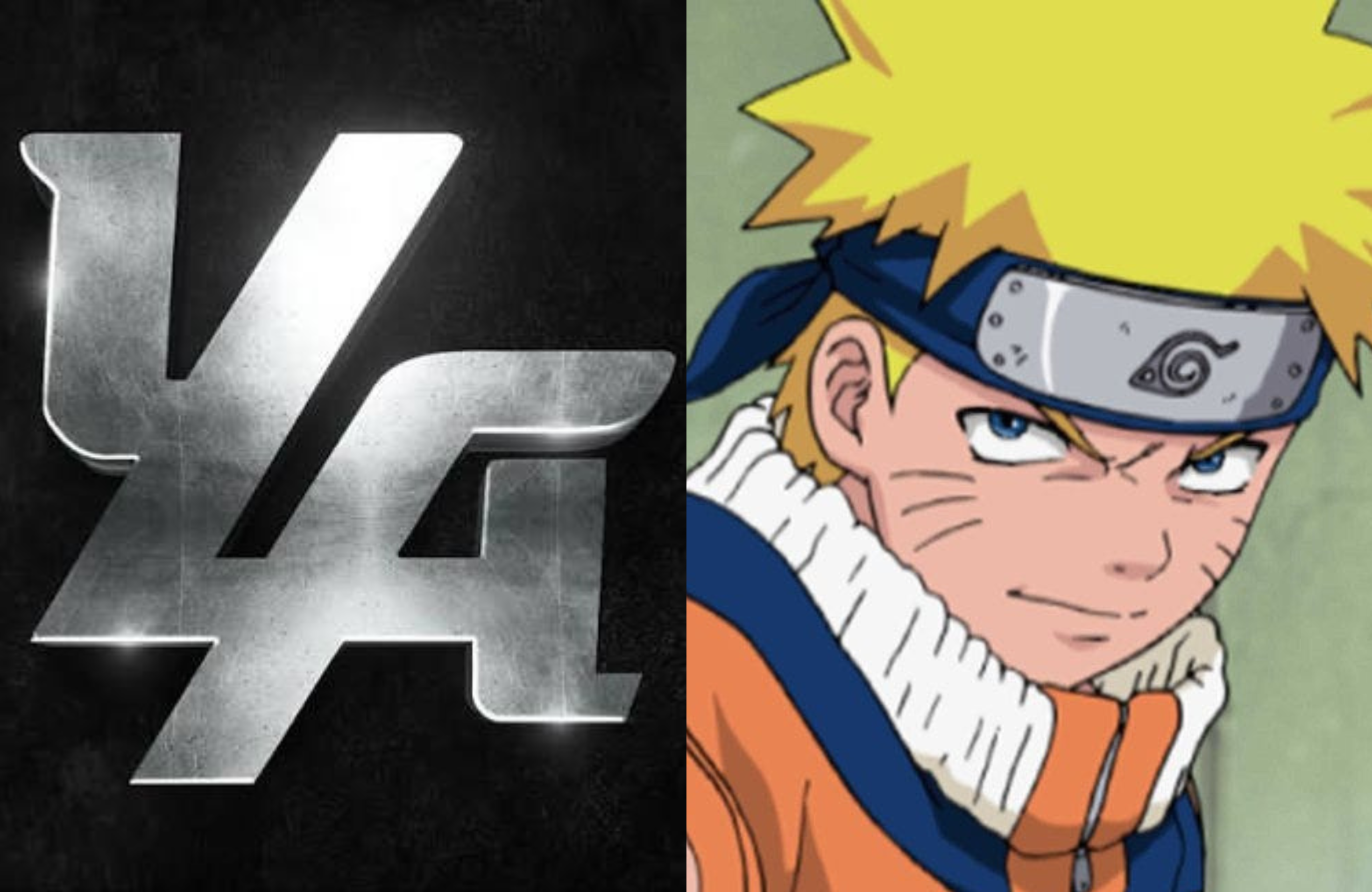 (L-R) YoungLA logo and Naruto Uzumaki.