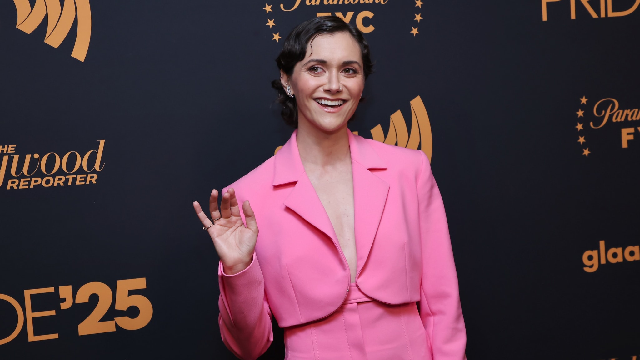 Alyson Stoner attends The Hollywood Reporter x GLAAD Pride Party presented by Paramount+ at Sunset at the West Hollywood Edition on June 11, 2025 in West Hollywood, California. 
