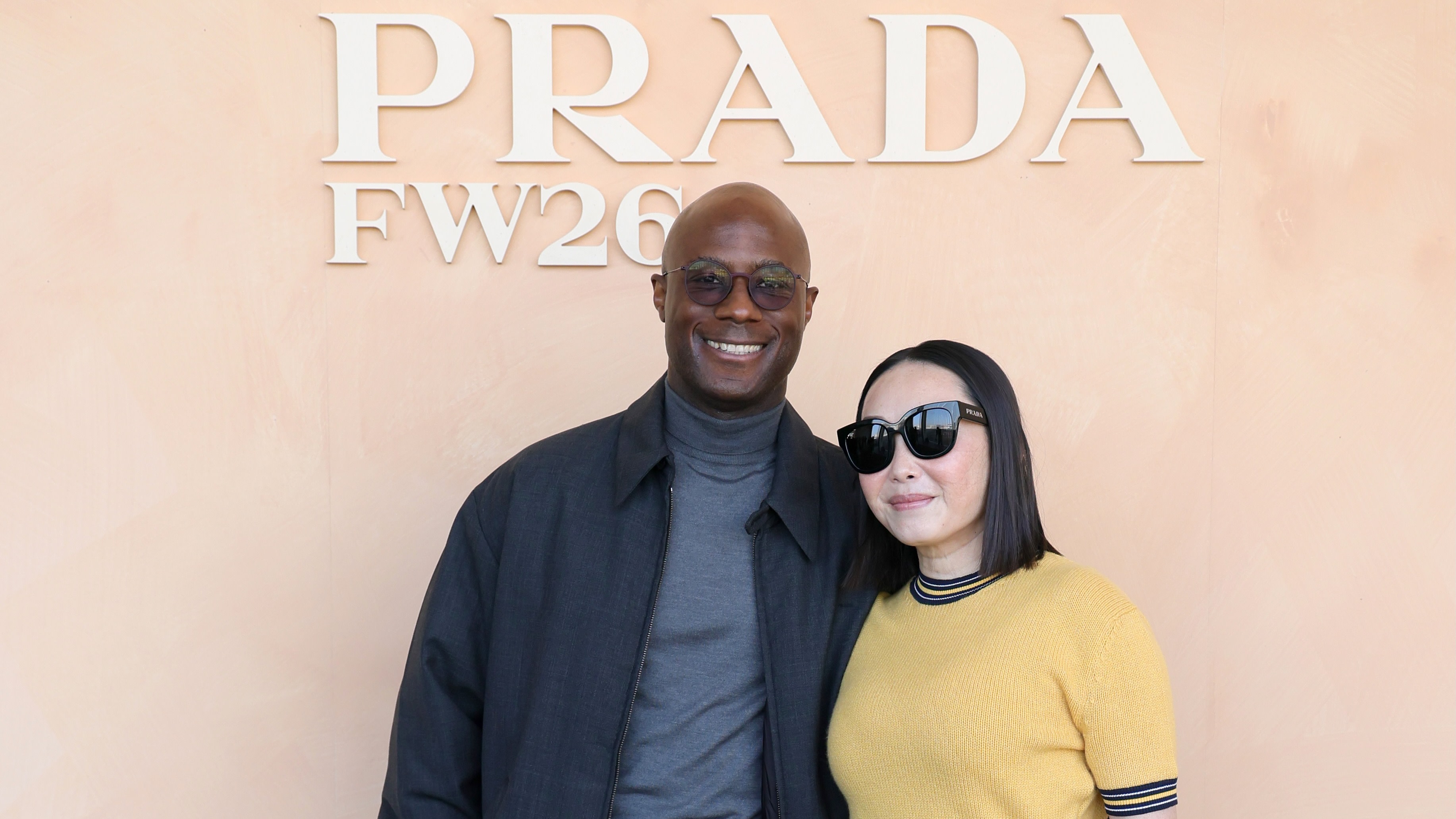 (L-R) Barry Jenkins and wife Lulu Wang.