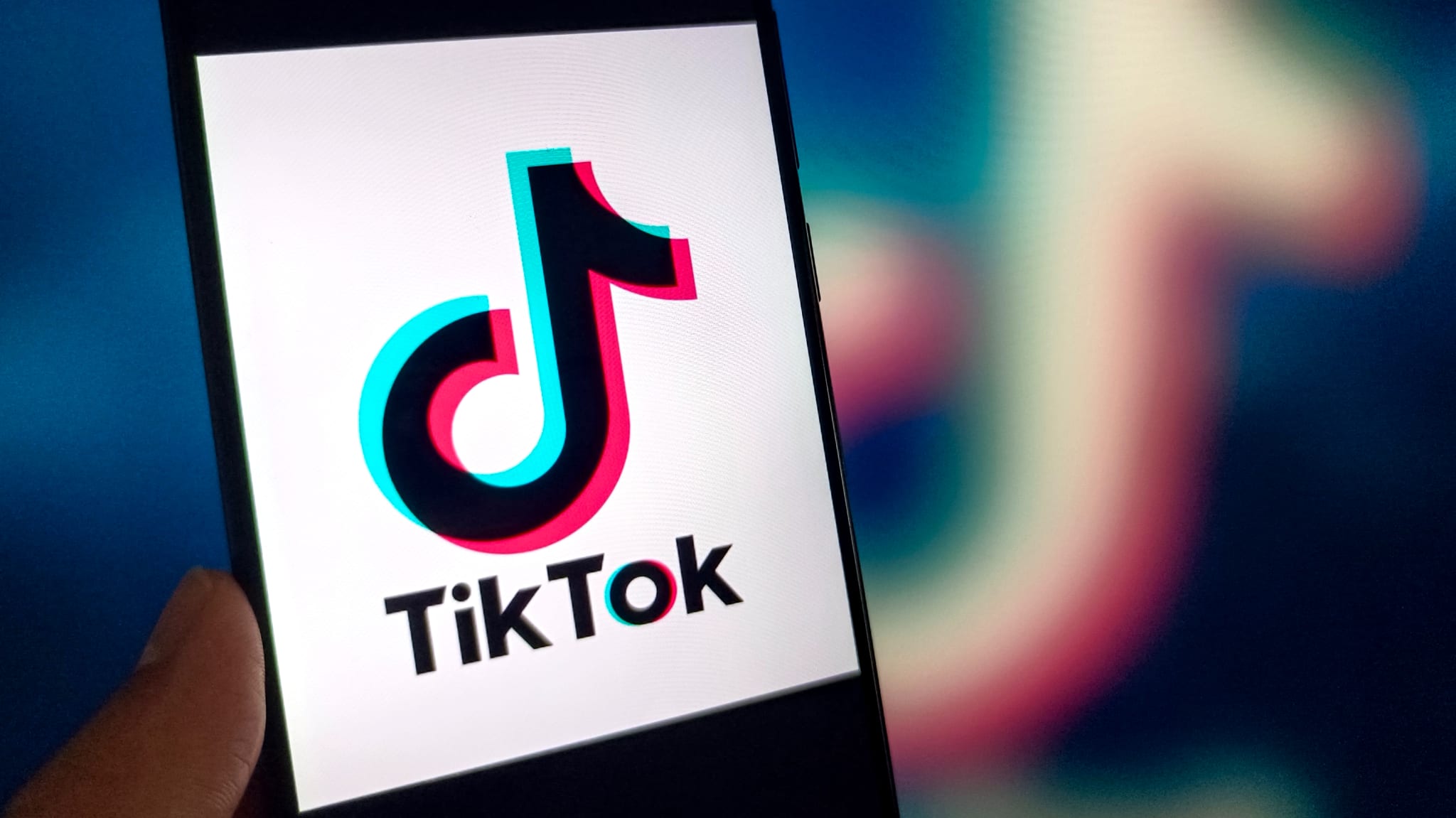 An illustration photo shows TikTok logo in Suqian City, Jiangsu Province, China on September 26, 2025. 