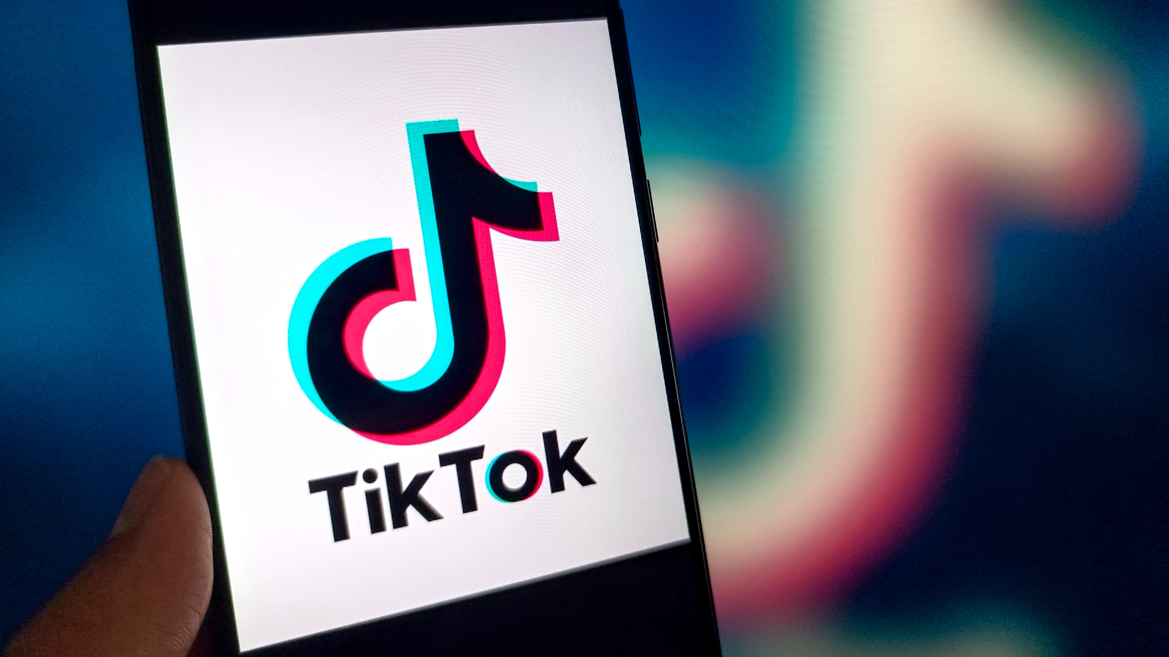 An illustration photo shows TikTok logo in Suqian City, Jiangsu Province, China on September 26, 2025. 