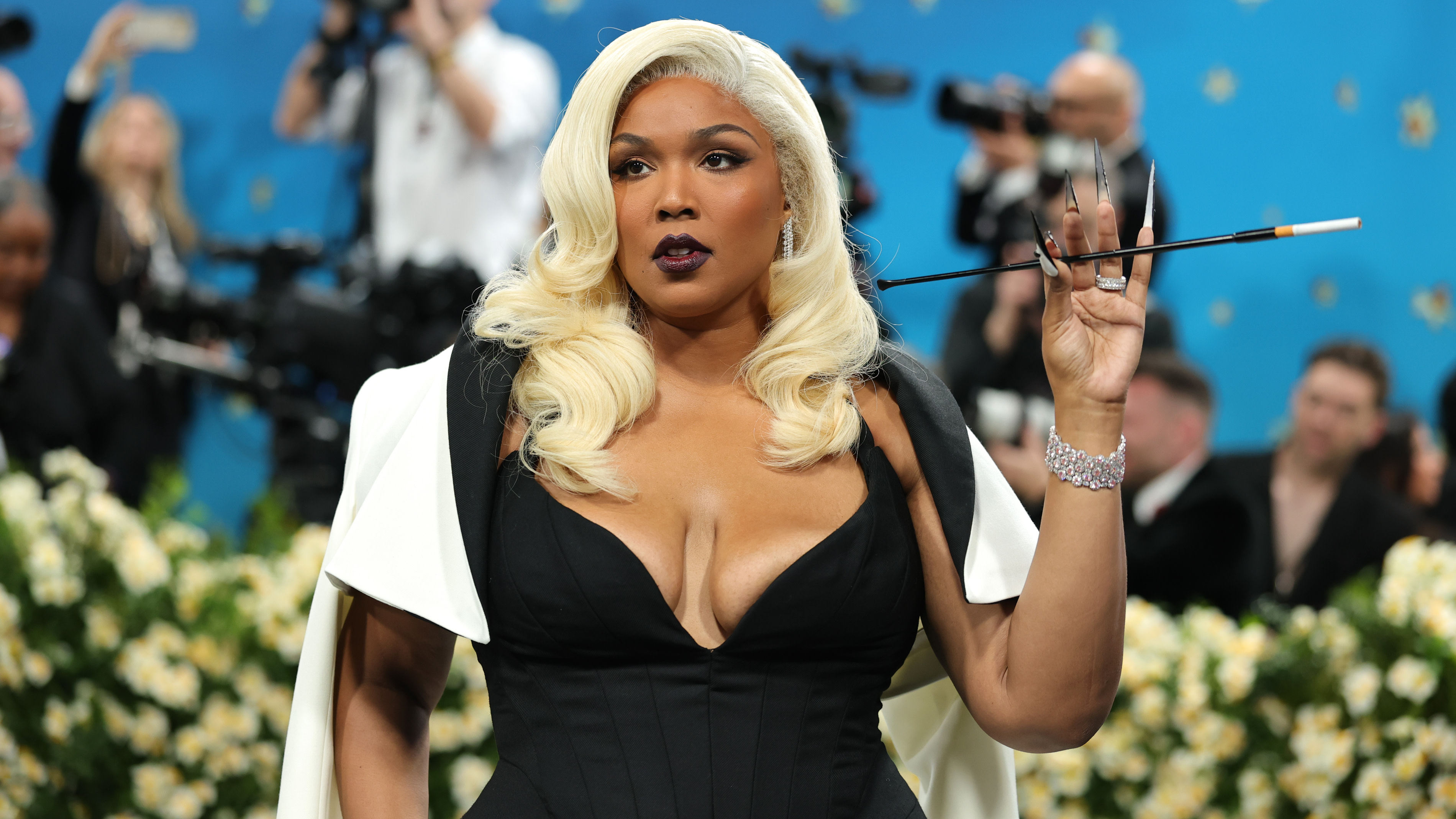 Lizzo attends the 2025 Met Gala Celebrating "Superfine: Tailoring Black Style" at Metropolitan Museum of Art on May 05, 2025 in New York City.