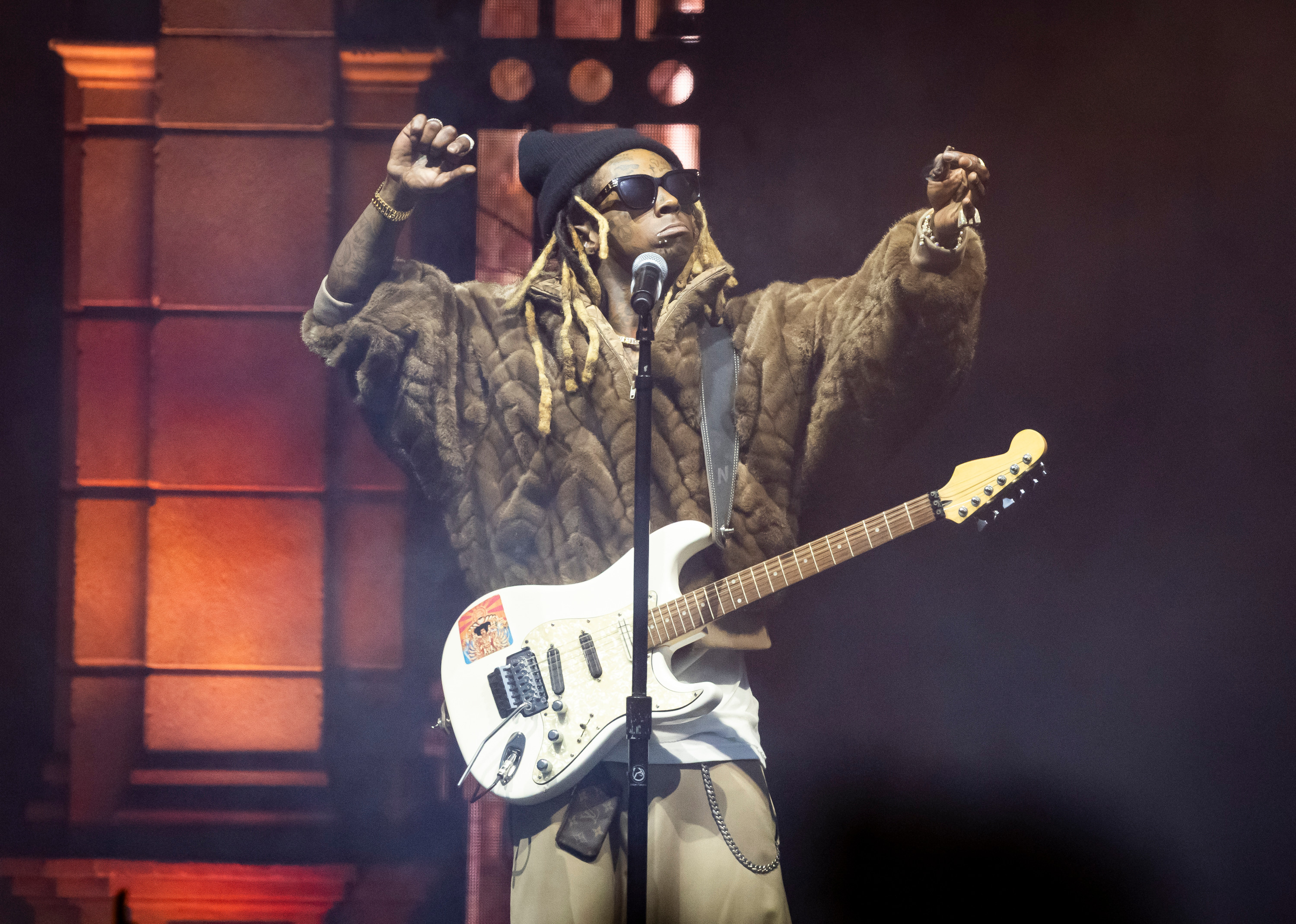 Lil Wayne performs at Little Caesars Arena.