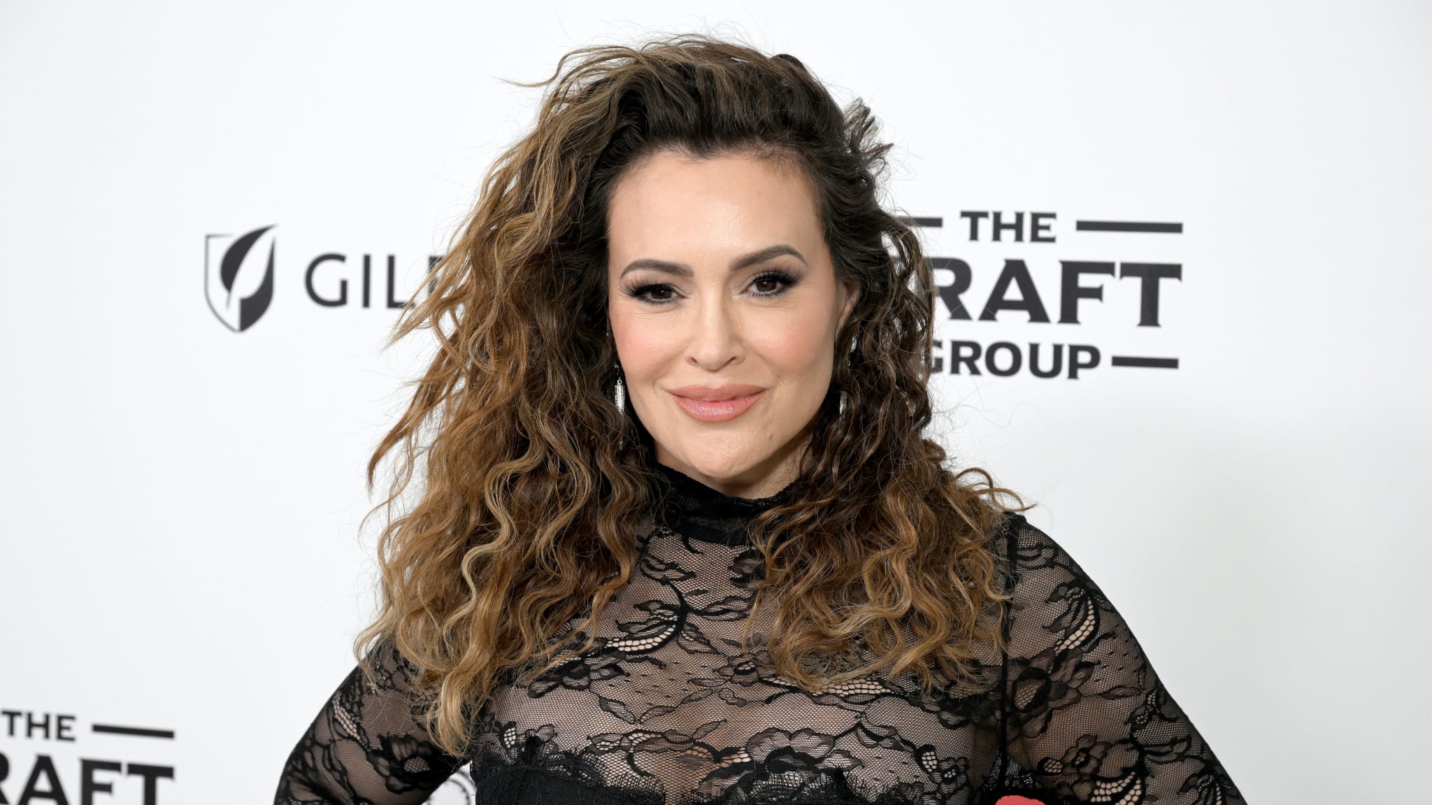 Alyssa Milano attends the Elton John AIDS Foundation's 33rd Annual Academy Awards Viewing Party