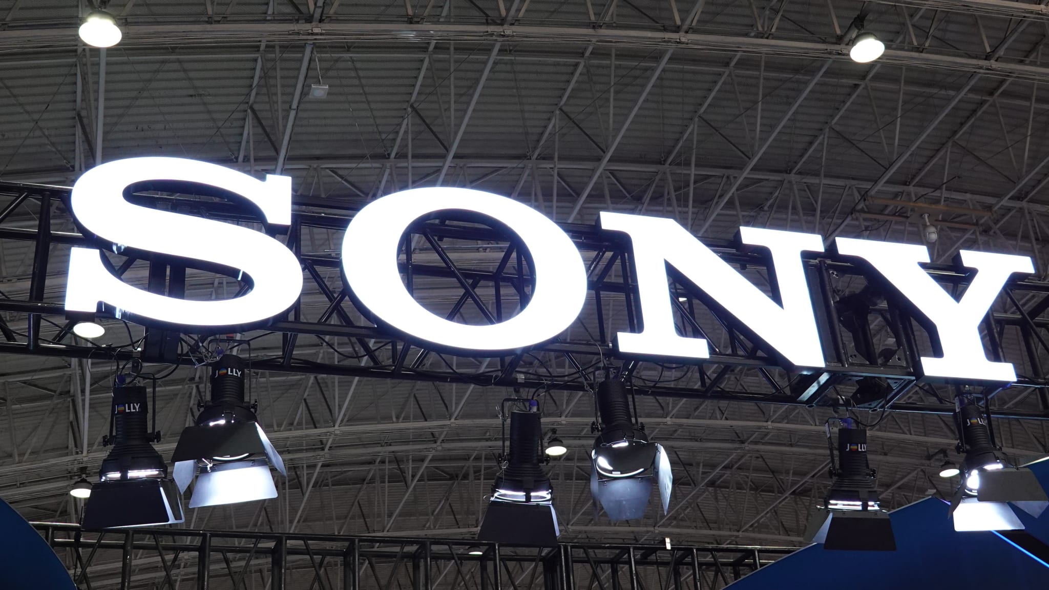 The sign of Sony seen at the 32nd Beijing International Radio, Film & Television Exhibition held at the China International Exhibition Center in Beijing.