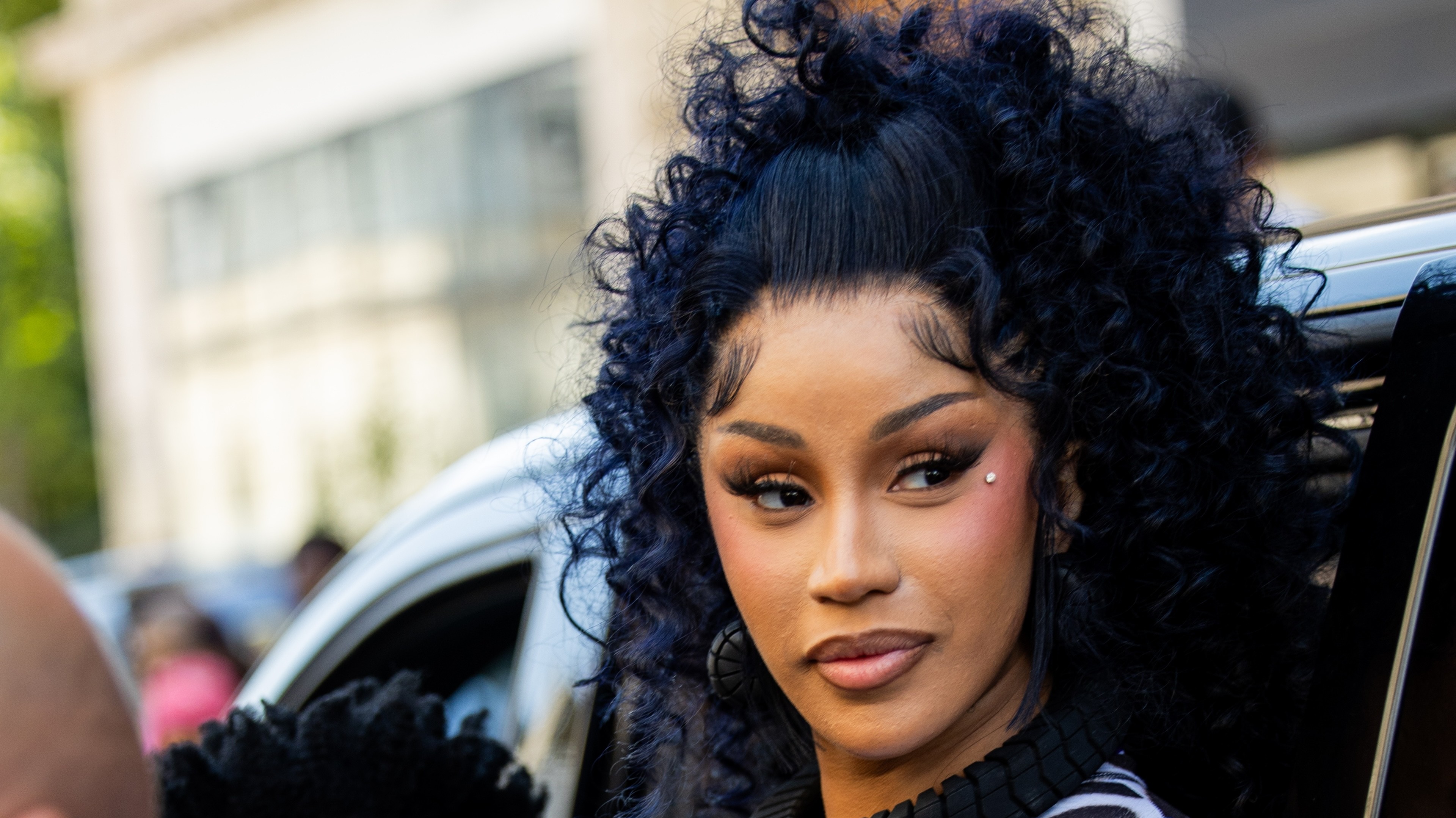 Cardi B is seen outside Jean Paul Gauthier during Day Three of Paris Fashion Week - Haute Couture Fall/Winter 2026/2027 on July 08, 2026 in Paris, France. 