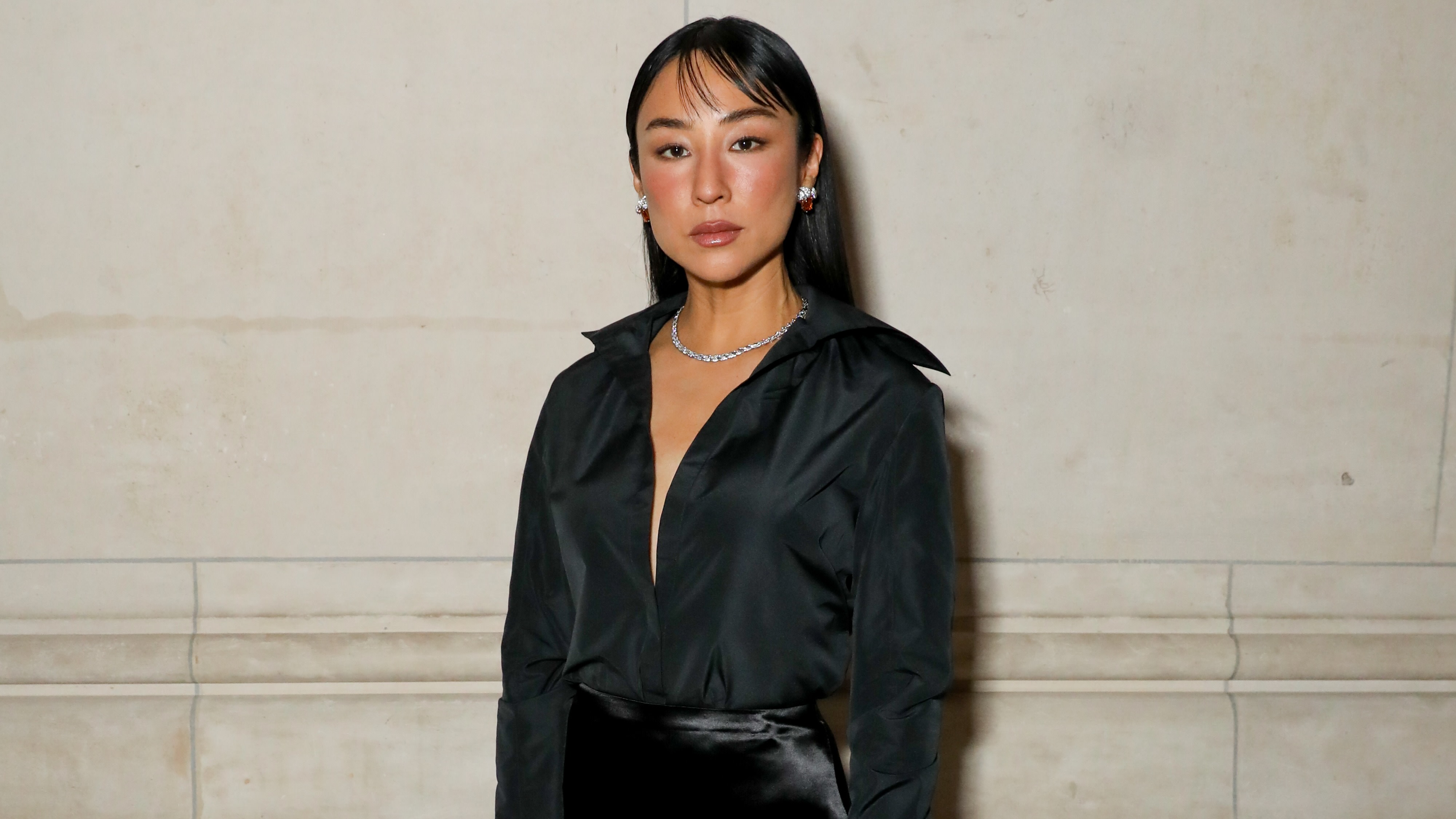 Greta Lee Strips It Back in Jil Sander at Tiffany's Paris Fashion Week Dinner