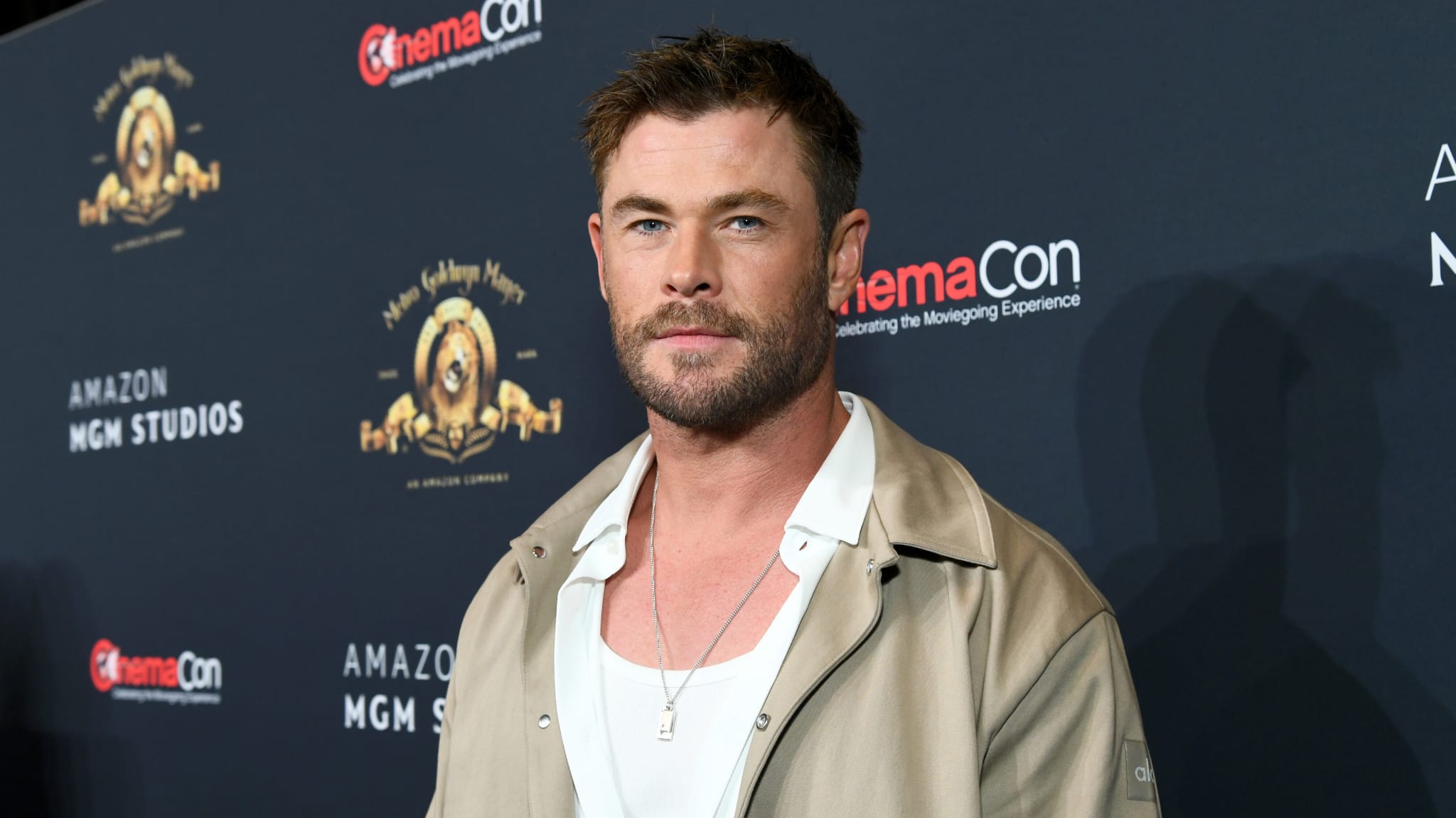 Chris Hemsworth attends CinemaCon 2025 – Amazon MGM Studios Invites you to an Exclusive Presentation of its Upcoming Slate at The Colosseum at Caesars Palace during CinemaCon, the official convention of Cinema United, on April 2, 2025, in Las Vegas, Nevada.