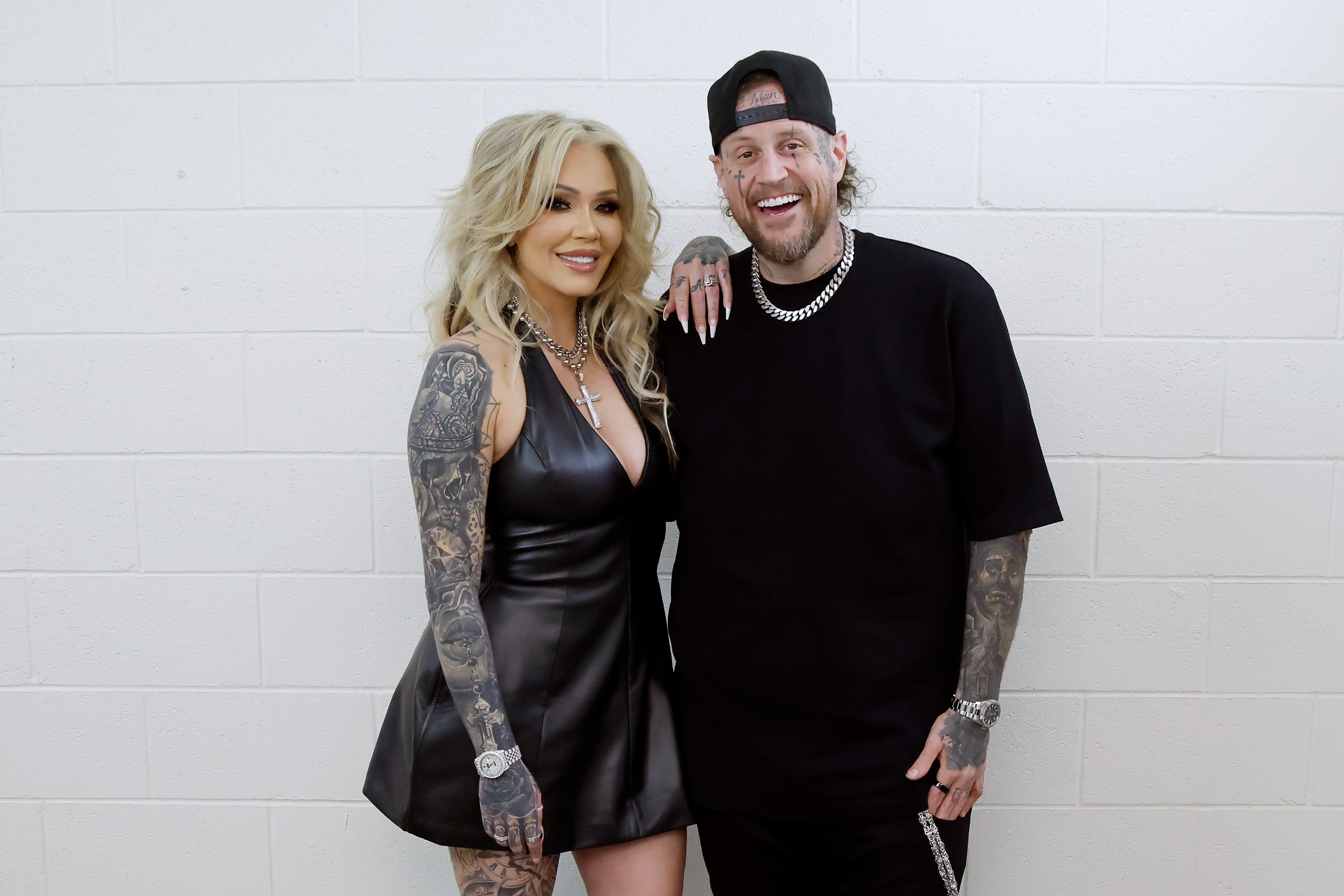 Bunnie XO and Jelly Roll the "Stripped Down: Unfiltered and Unapologetic" book tour at The Palazzo Theatre at The Venetian Resort Las Vegas on February 26, 2026 in Las Vegas, Nevada. 