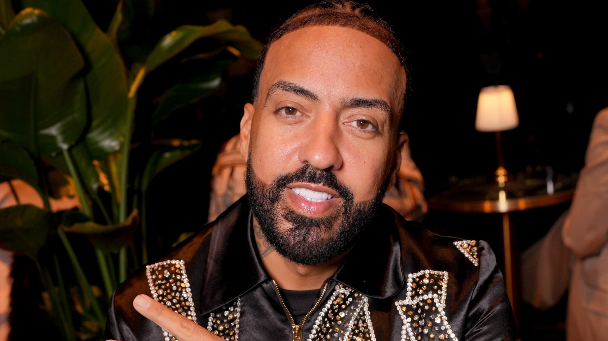 French Montana attends the Amiri Menswear Fall-Winter 2025/2026 show as part of Paris Fashion Week on January 23, 2025 in Paris, France. 