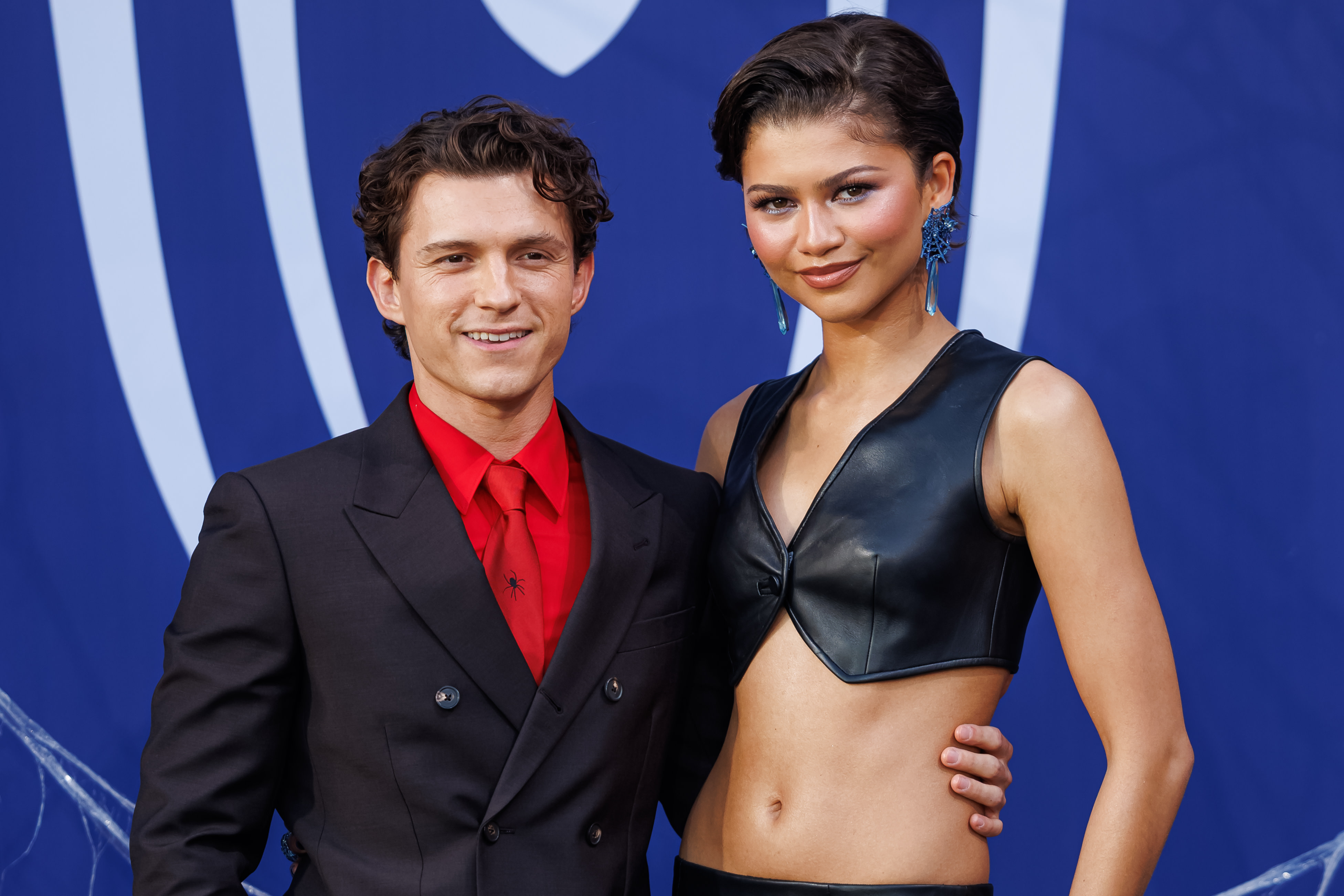 Tom Holland and Zendaya attend the German Fan Event for "Spider-Man: Brand New Day" at Uber Platz on June 22, 2026 in Berlin, Germany.