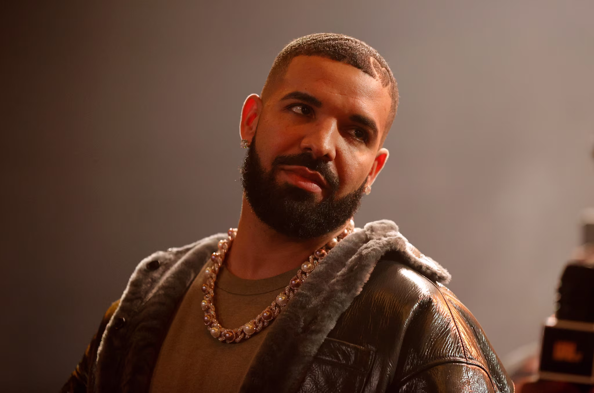 Drake speaks onstage during Drake's Till Death Do Us Part rap battle on October 30, 2021 in Long Beach, California. 