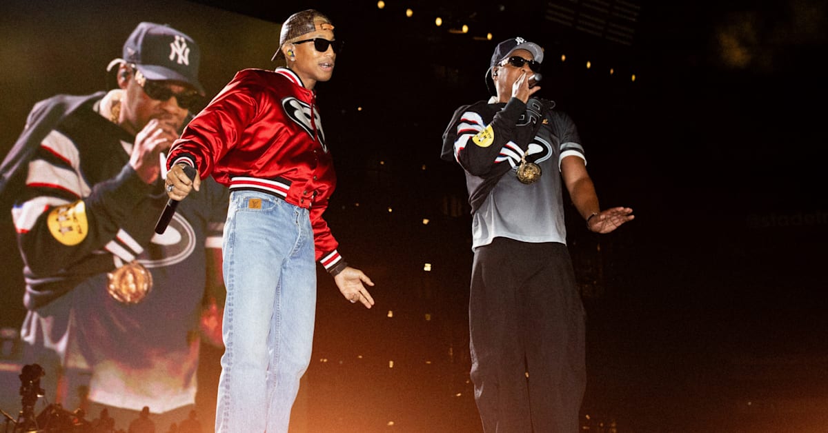 Jay-Z Closes Out Paris Show in Custom Louis Vuitton Jersey by Pharrell