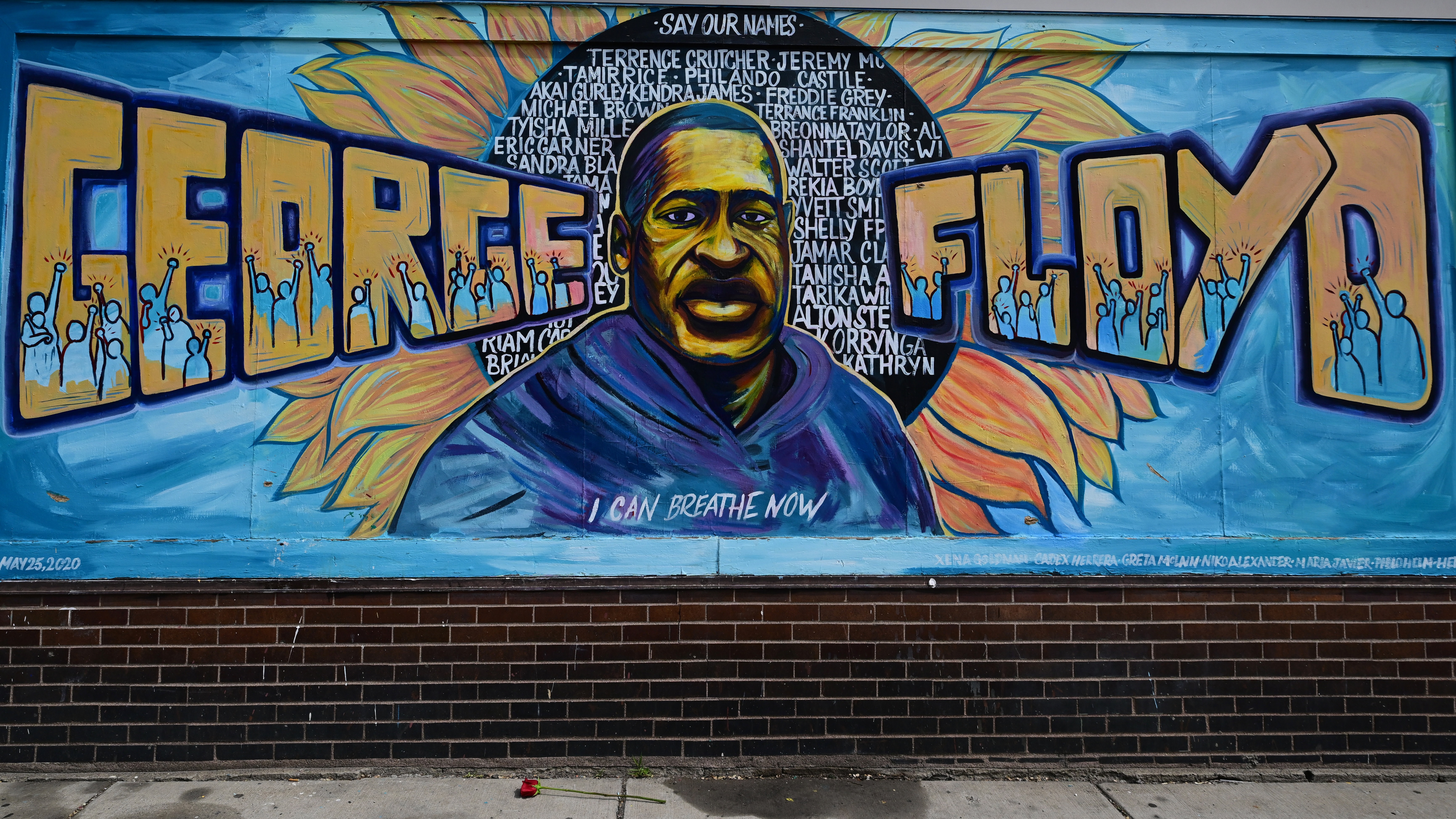 George Floyd mural.