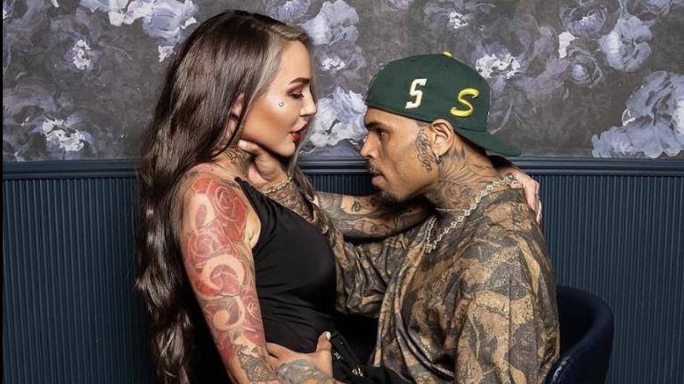 Chris Brown and fan.