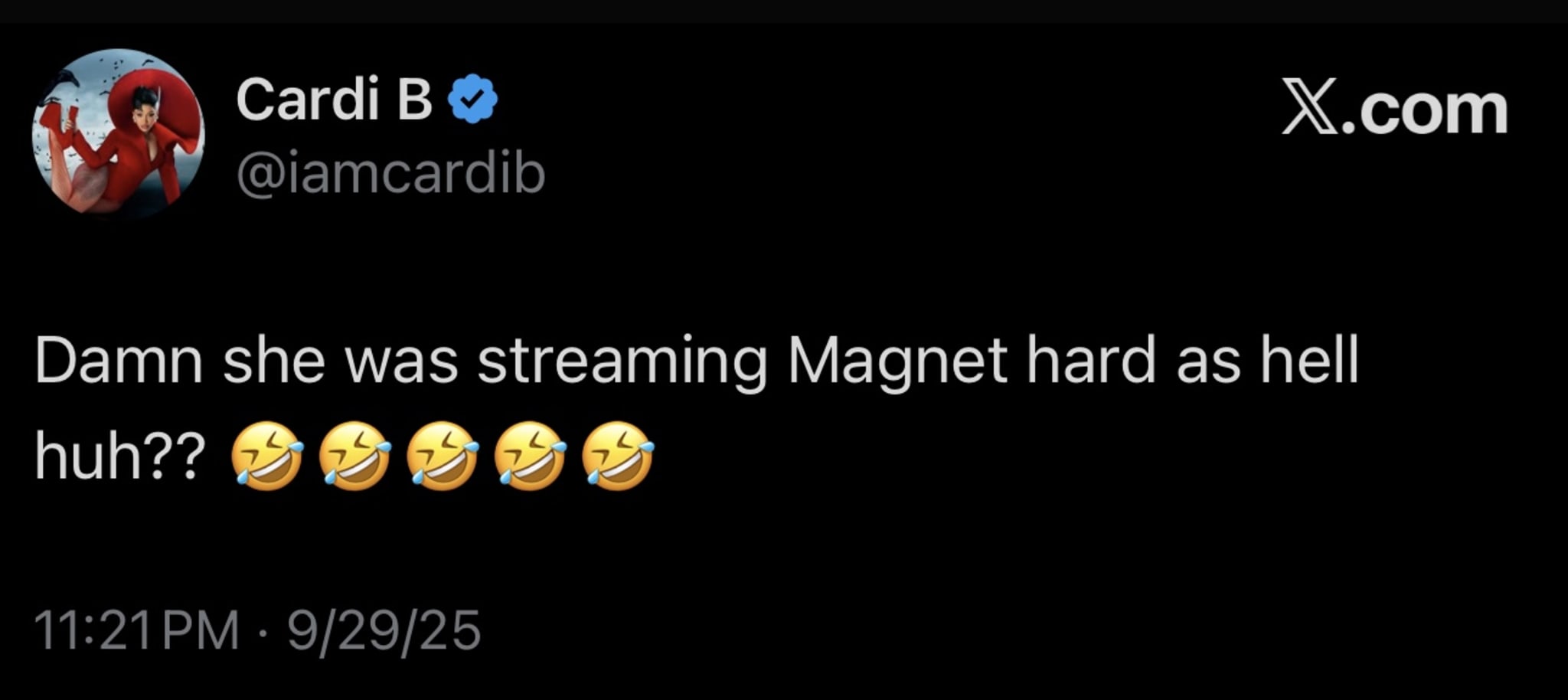 Nicki Minaj and Cardi B beef on X.