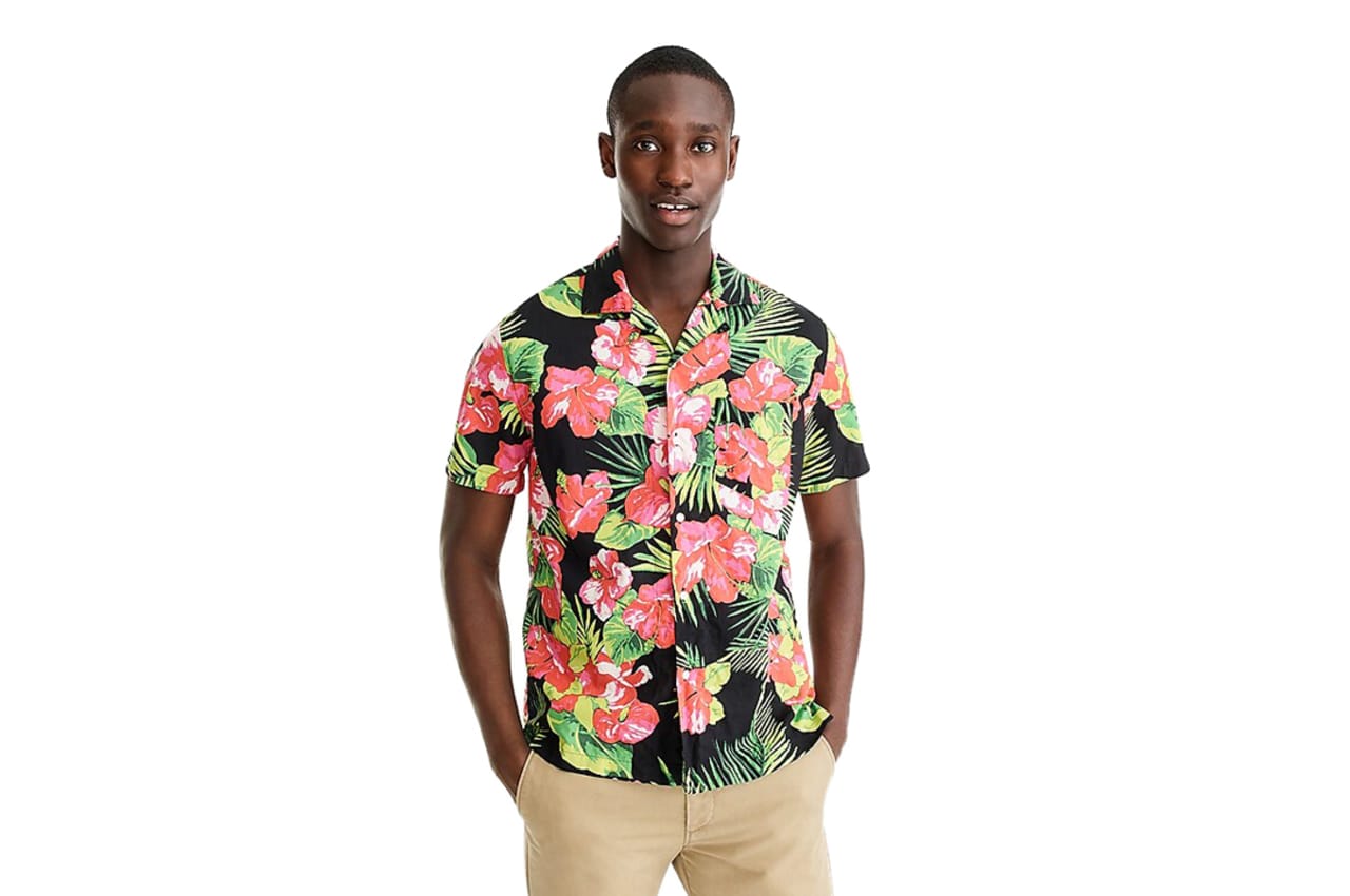 Camp collar hawaiian shirt Clearance