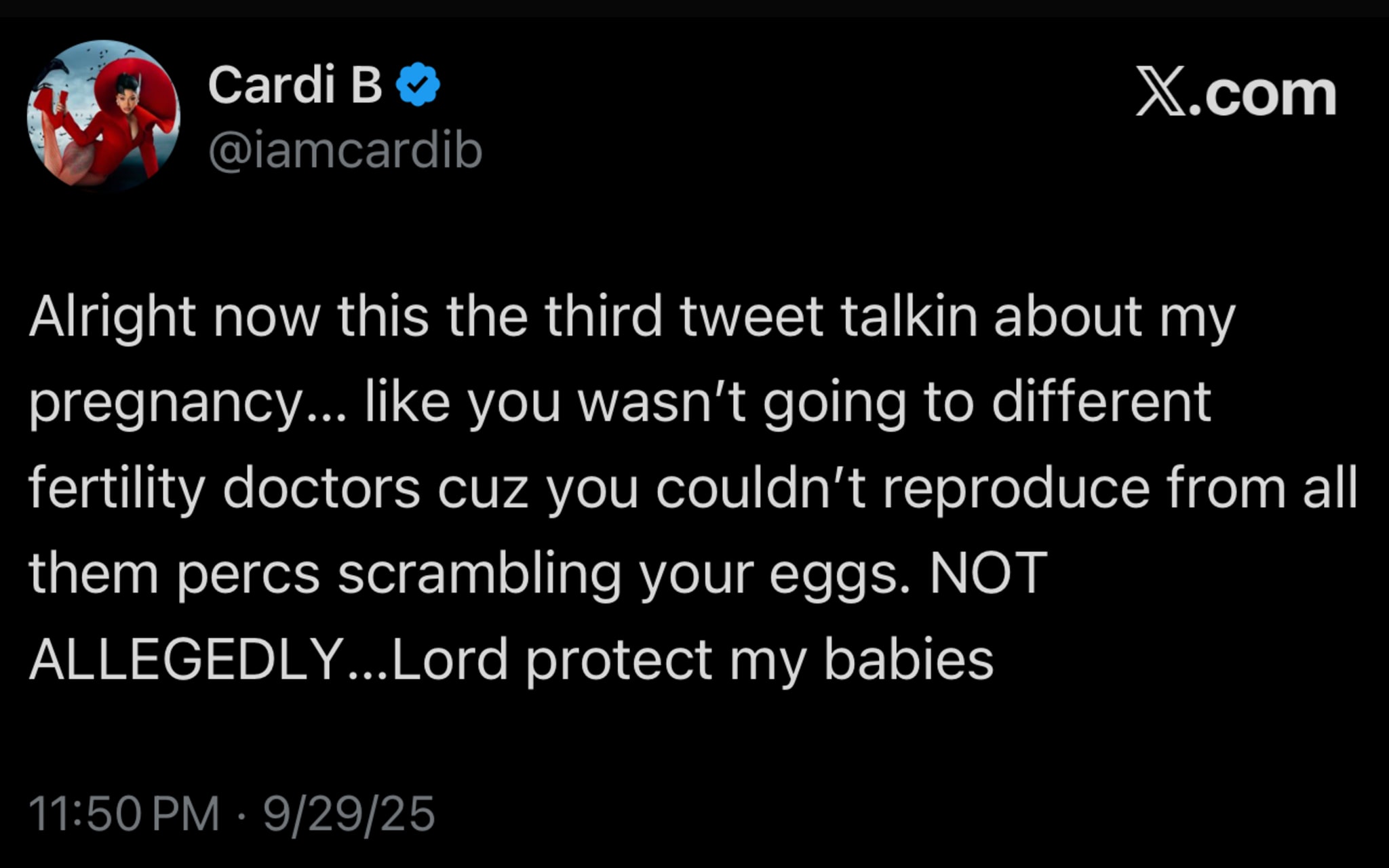 Nicki Minaj and Cardi B beef on X.