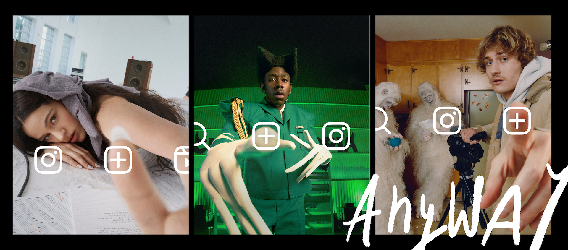 (L-R) Rosalia, Tyler, the Creator, Cole Bennett