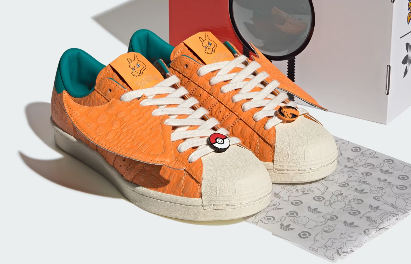 Charizard-inspired Adidas Superstar