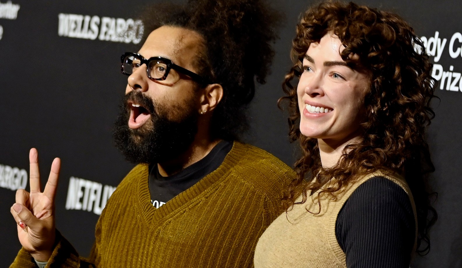 (L-R) Reggie Watts and Katherine McCollough.